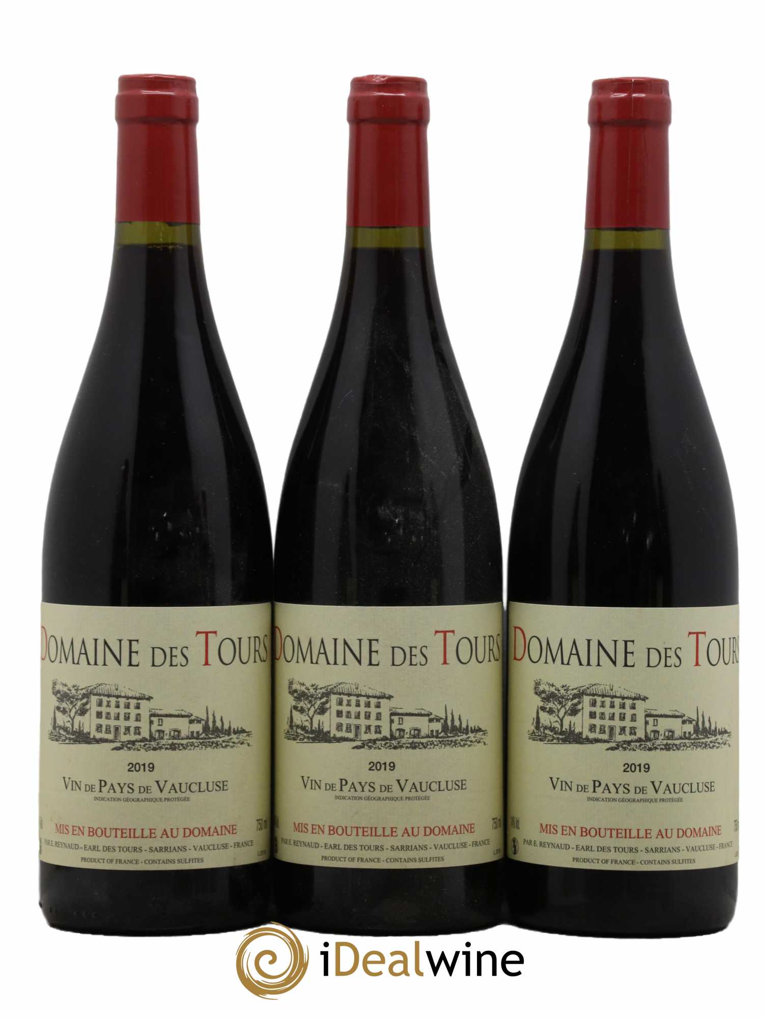 Vaucluse (Vin de Pays de Vaucluse) Domaine des Tours Emmanuel Reynaud 2019 - Lot de 3 bouteilles - 0
