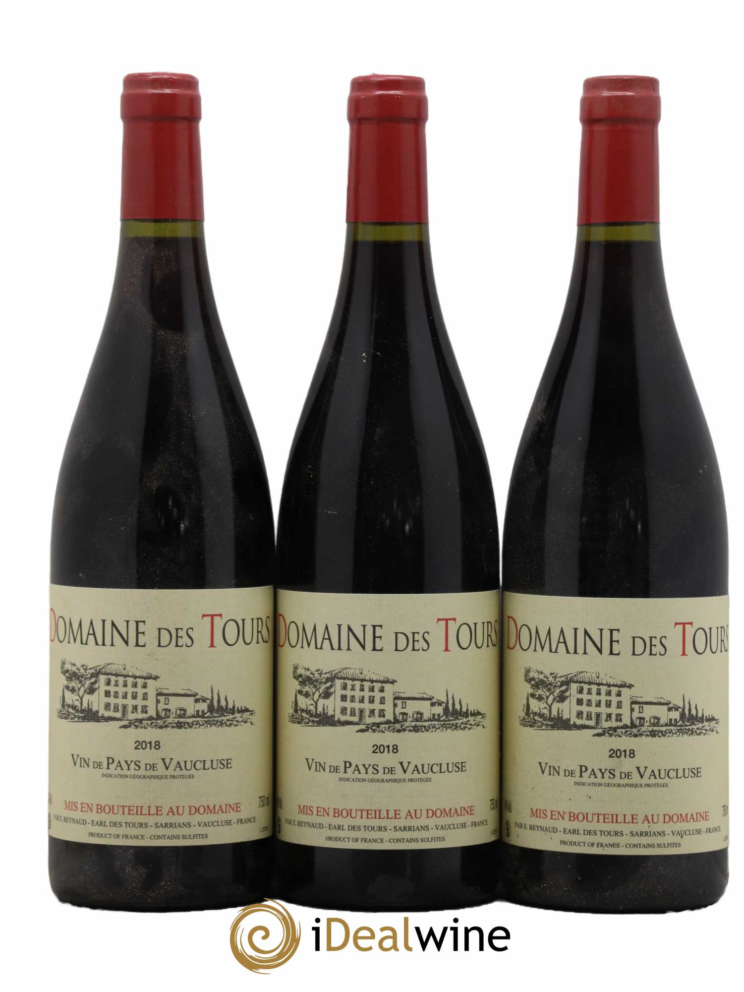 Vaucluse (Vin de Pays de Vaucluse) Domaine des Tours Emmanuel Reynaud 2018 - Lot de 3 bouteilles - 0