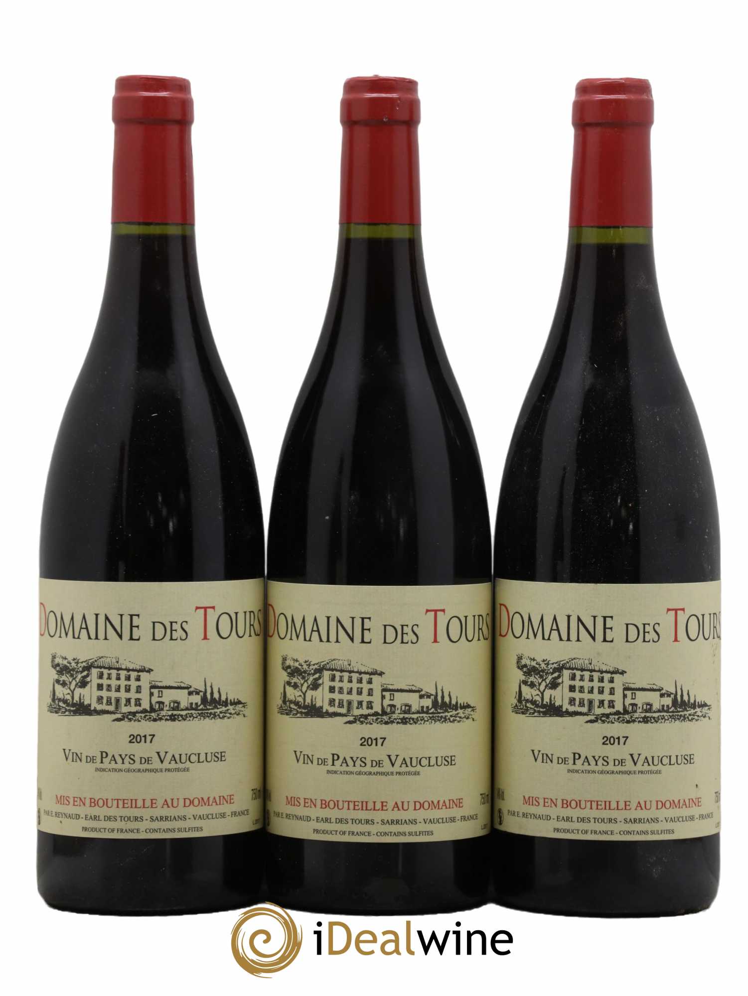 Vaucluse (Vin de Pays de Vaucluse) Domaine des Tours Emmanuel Reynaud 2017 - Lot de 3 bouteilles - 0