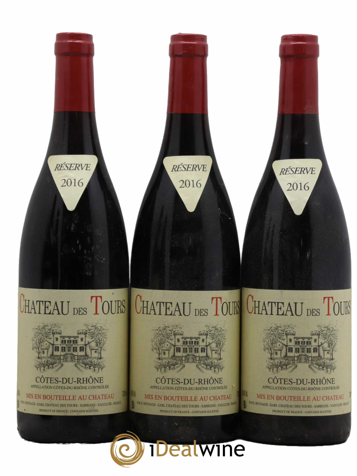 Côtes-du-Rhône Château des Tours Emmanuel Reynaud 2016 - Lot de 3 bouteilles - 0