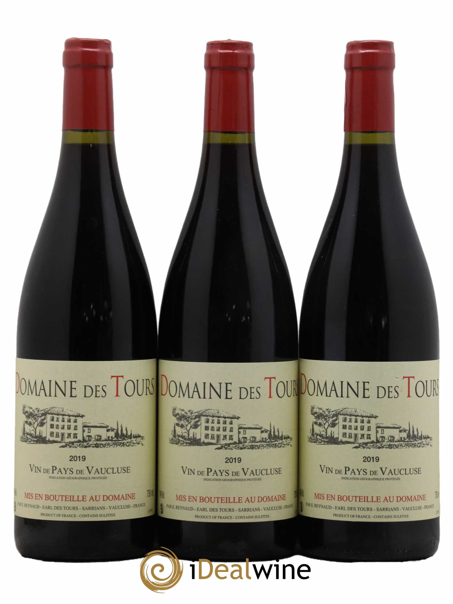 Vaucluse (Vin de Pays de Vaucluse) Domaine des Tours Emmanuel Reynaud 2019 - Lot de 3 bouteilles - 0