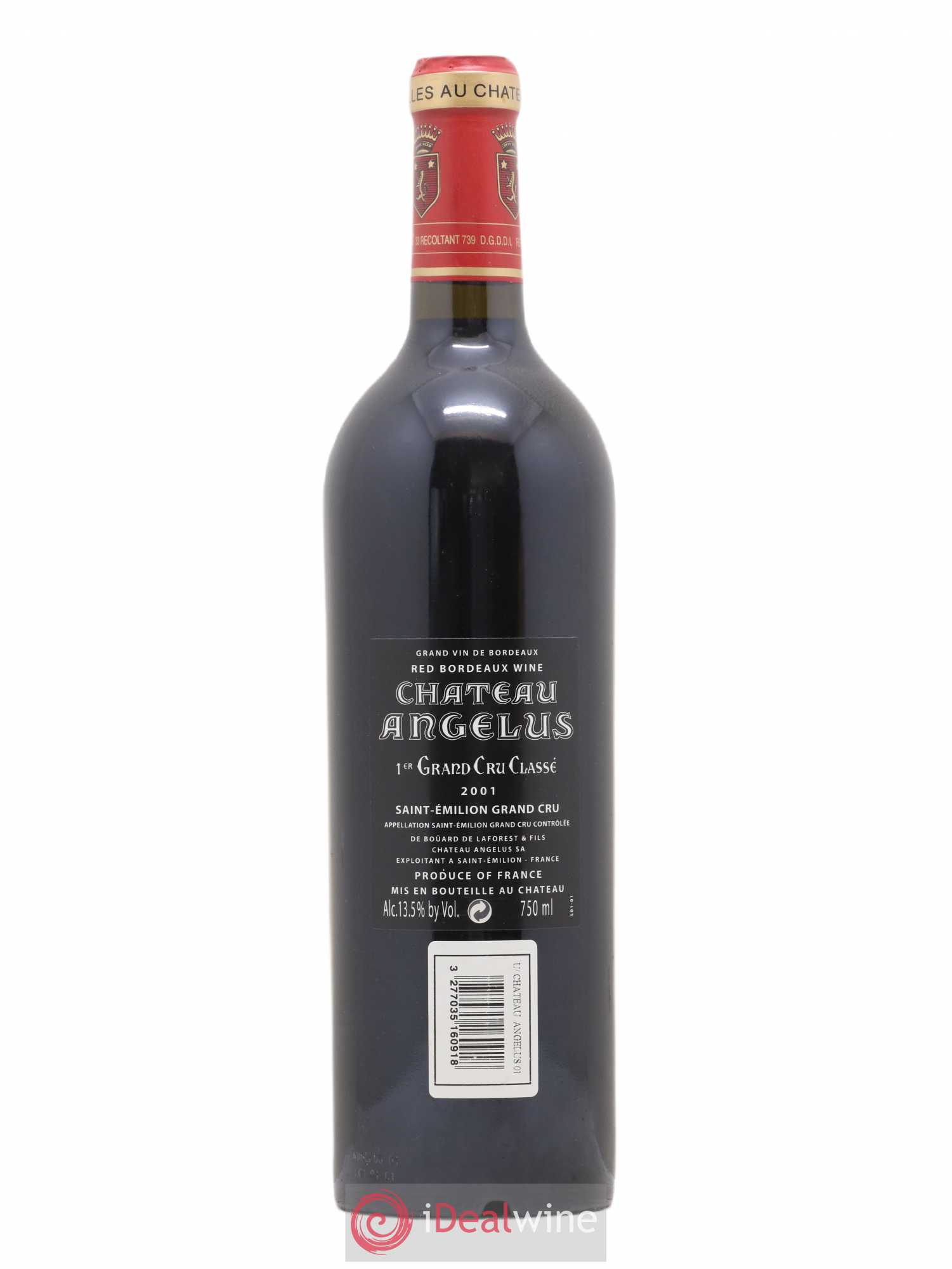 Château Angélus 1er Grand Cru Classé A  (sans prix de réserve) 2001 - Lot de 1 bouteille - 1