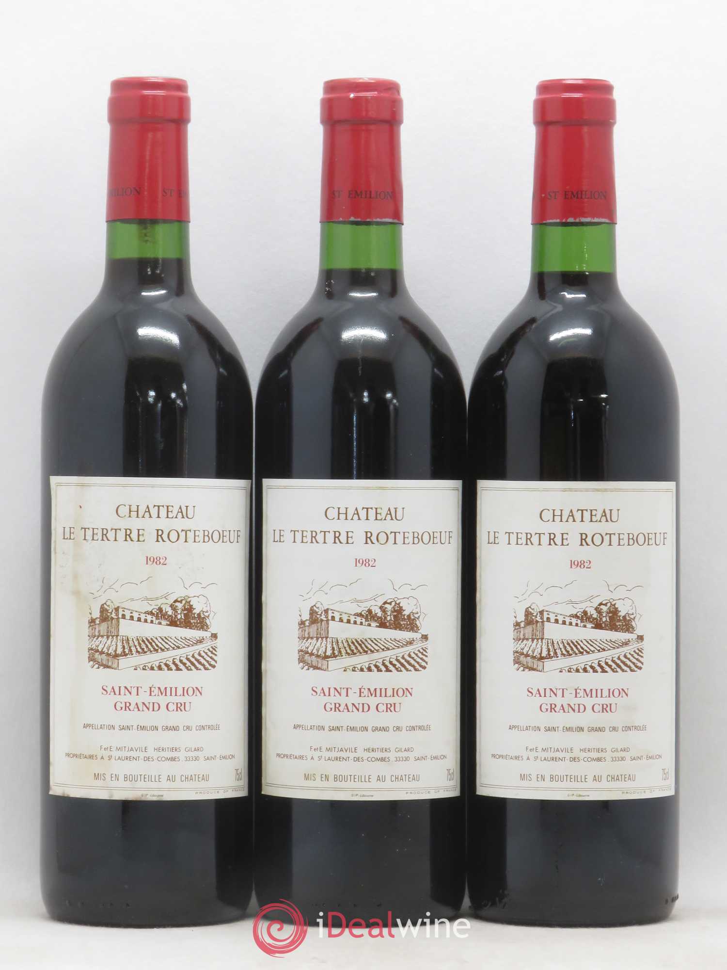 Château Tertre Roteboeuf 1982 - Posten von 3 Flaschen - 0
