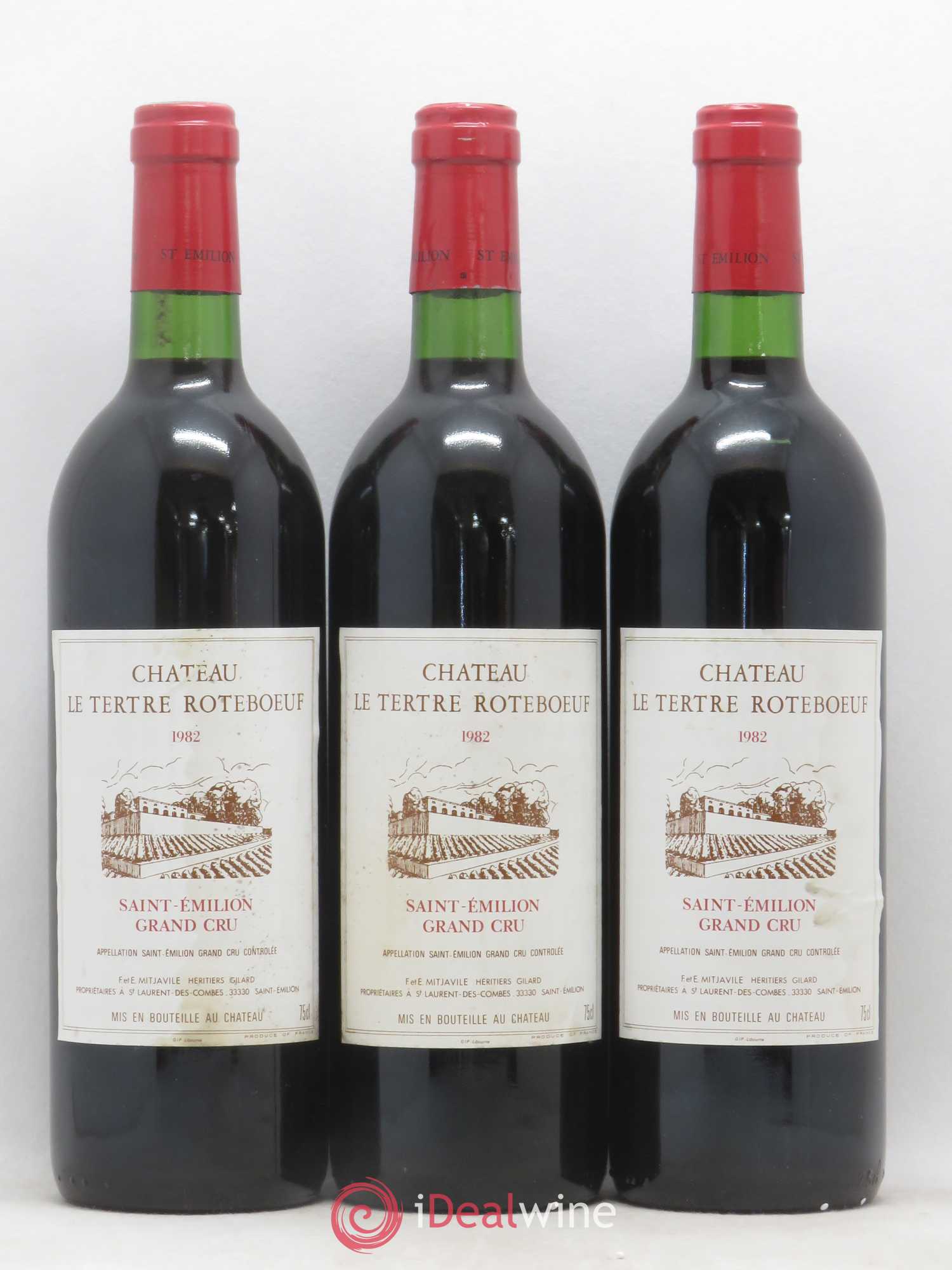 Château Tertre Roteboeuf 1982 - Posten von 3 Flaschen - 0