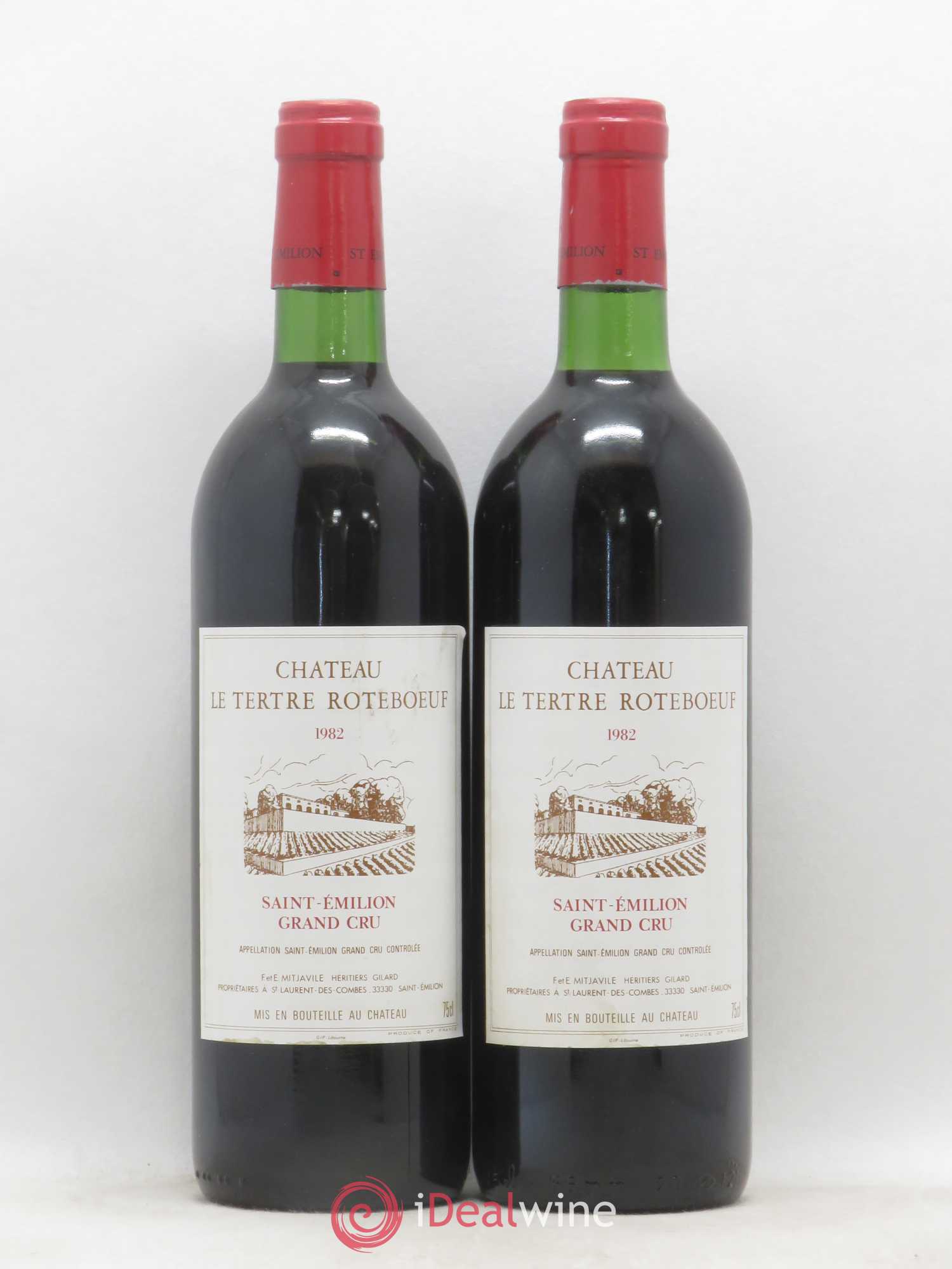 Château Tertre Roteboeuf 1982 - Lot de 2 bouteilles - 0