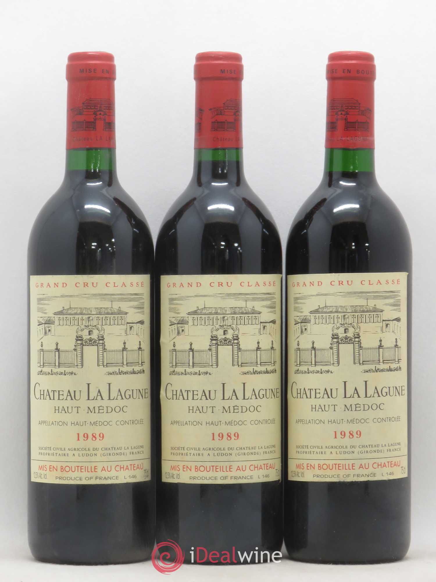 Château la Lagune 3ème Grand Cru Classé 1989 - Lot de 3 bouteilles - 0