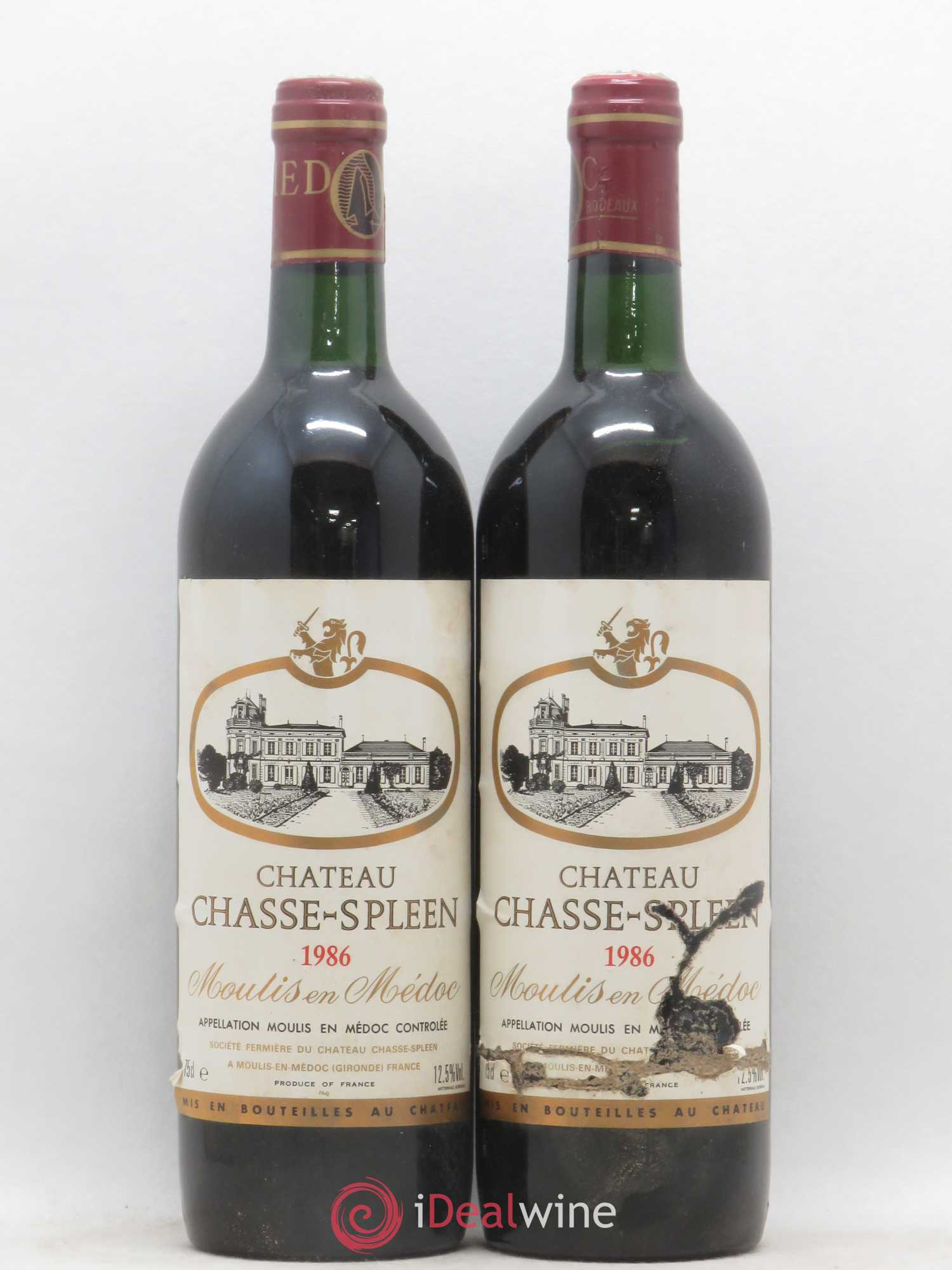 Château Chasse Spleen 1986 - Lot de 2 bouteilles - 0