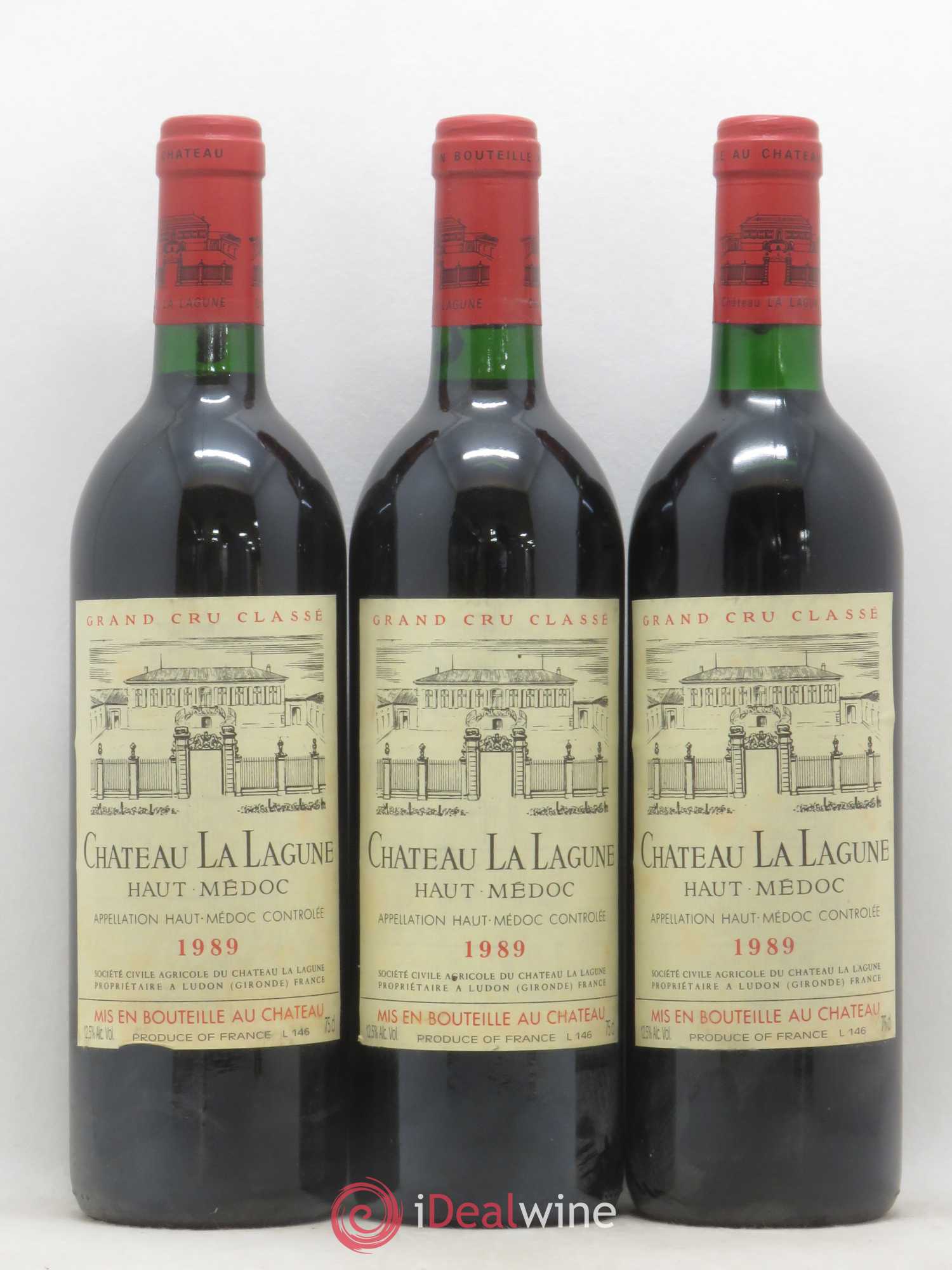 Château la Lagune 3ème Grand Cru Classé 1989 - Lot de 3 bouteilles - 0