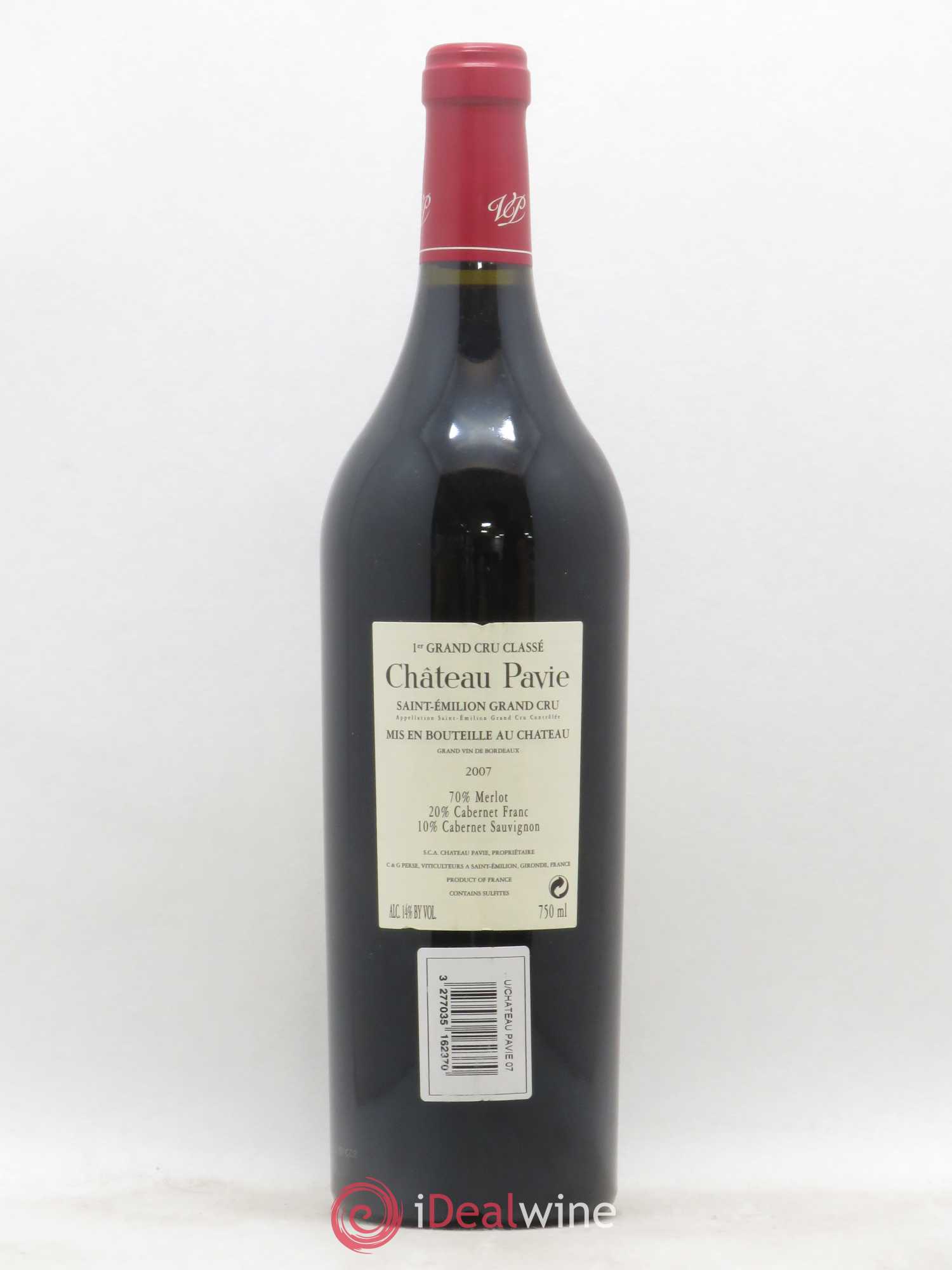 Château Pavie 1er Grand Cru Classé A 2007 - Lot de 1 bouteille - 1