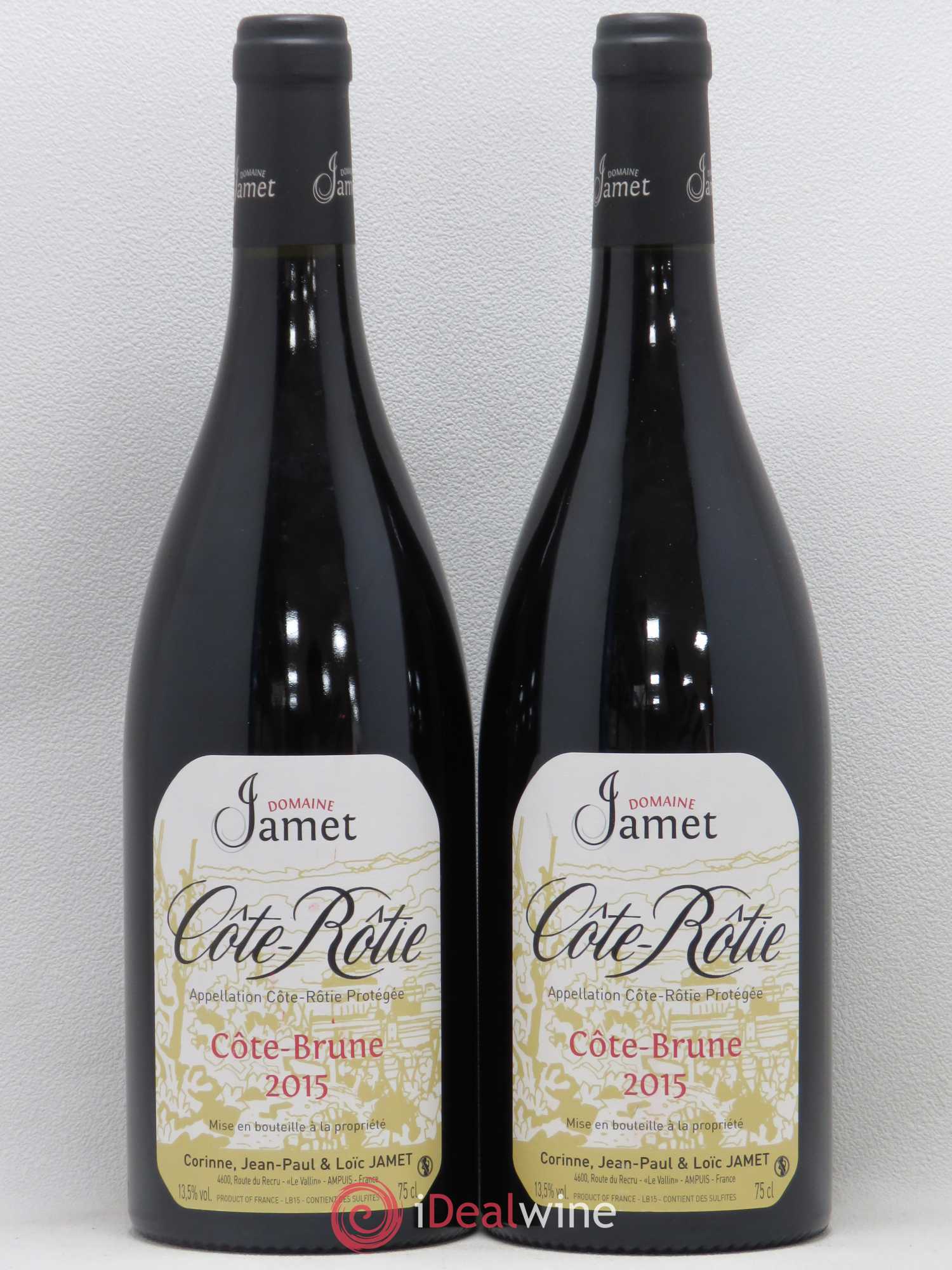 Côte-Rôtie Côte Brune Jamet (Domaine) 2015 - Lot de 2 bouteilles - 0