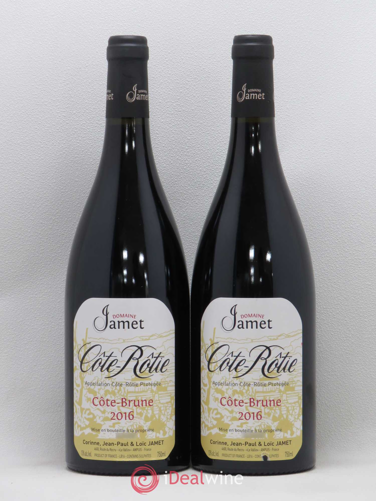 Côte-Rôtie Côte Brune Jamet (Domaine) 2016 - Lot de 2 bouteilles - 0