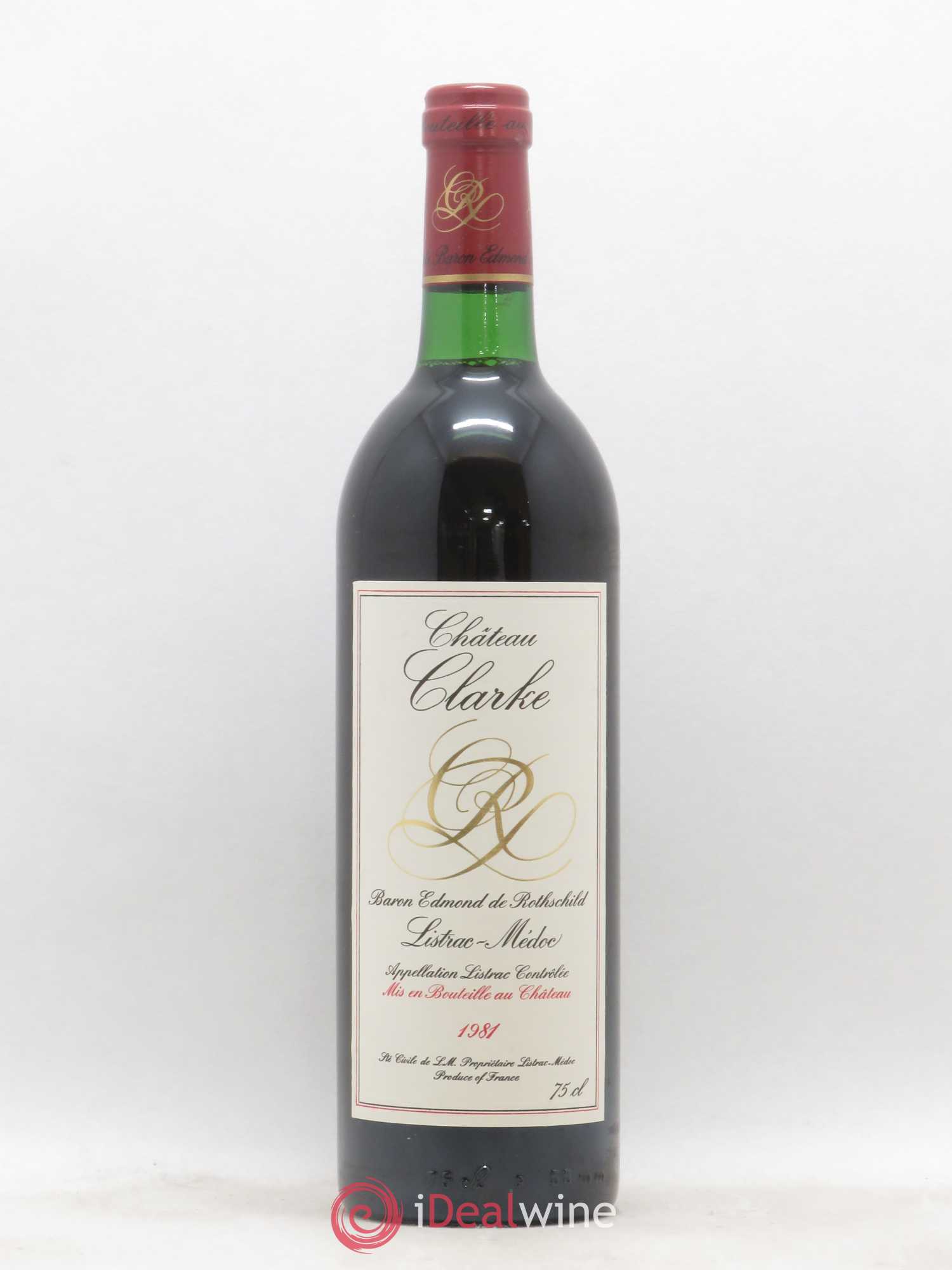Château Clarke 1981 - Lot de 1 bouteille - 0