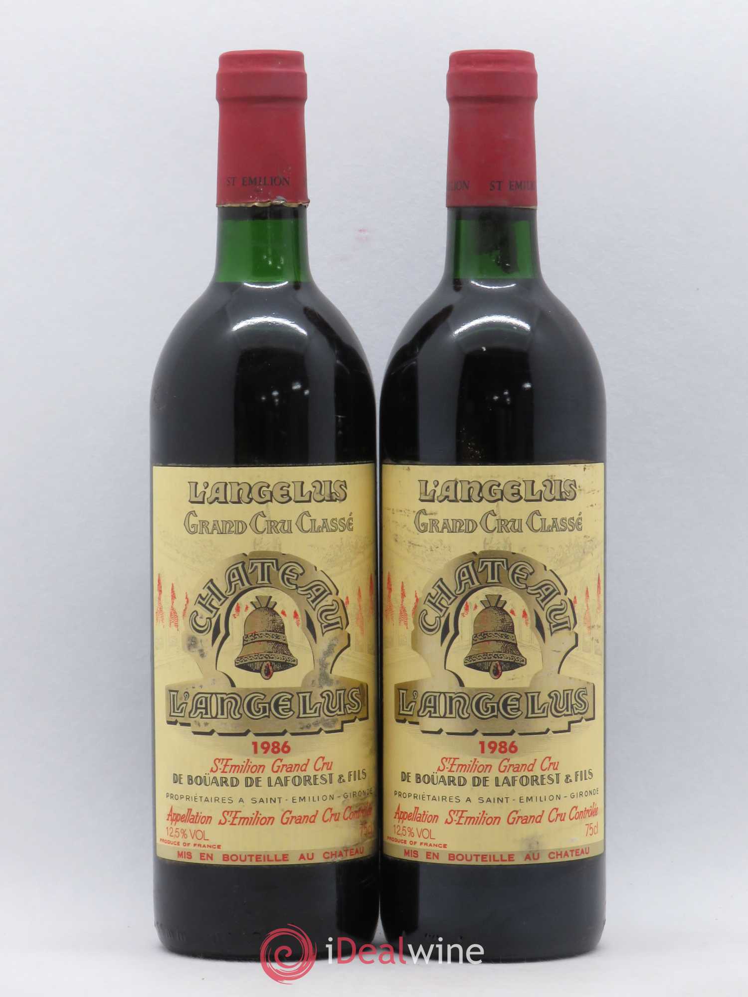 Château Angélus 1er Grand Cru Classé A 1986 - Lot de 2 bouteilles - 0