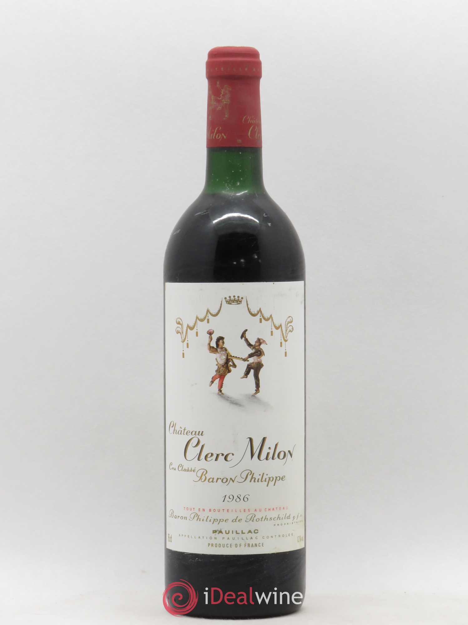 Château Clerc Milon 5ème Grand Cru Classé 1986 - Lot de 1 bouteille - 0