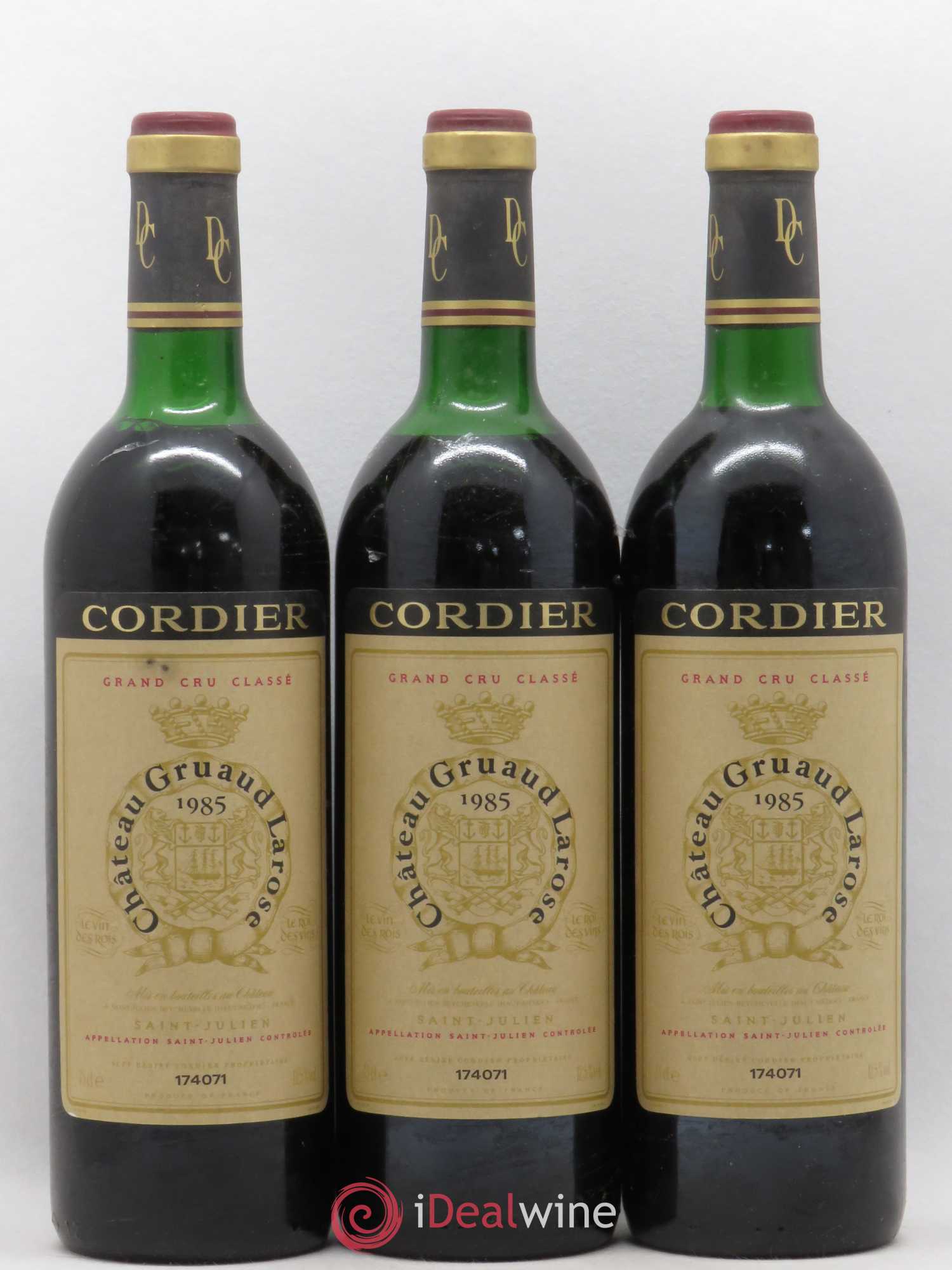 Château Gruaud Larose 2ème Grand Cru Classé 1985 - Lot de 3 bouteilles - 0