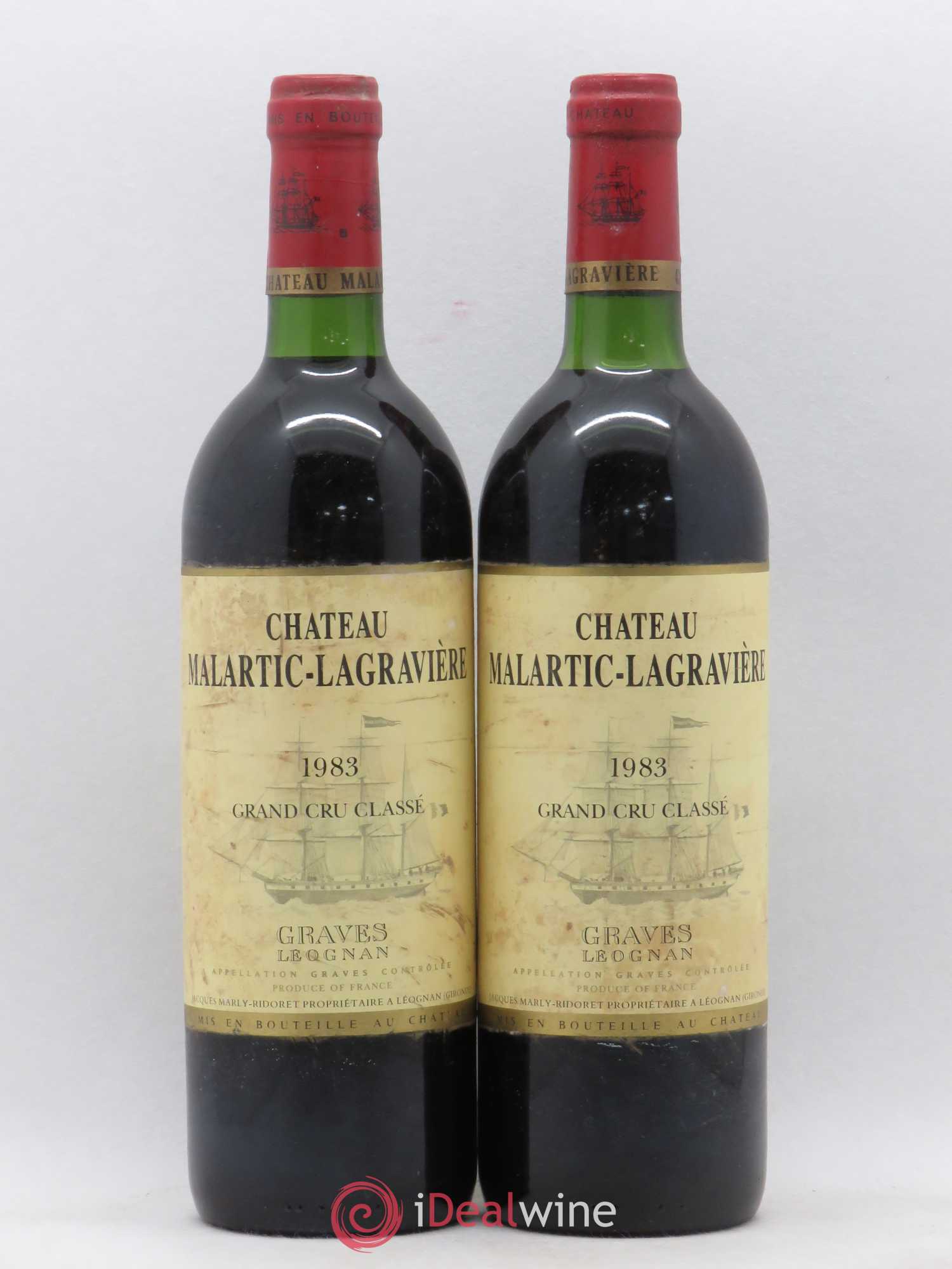 Château Malartic-Lagravière Cru Classé de Graves 1983 - Lot de 2 bouteilles - 0
