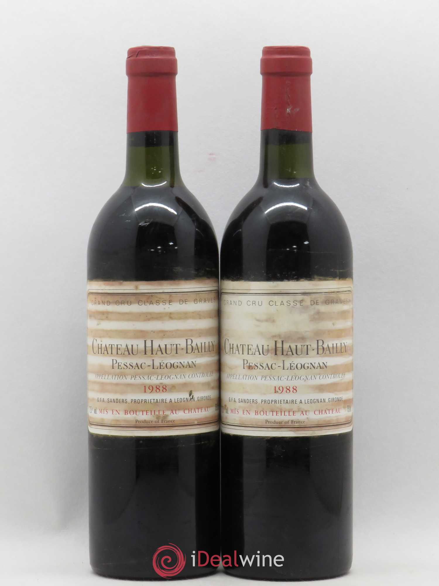 Château Haut-Bailly Cru Classé de Graves 1988 - Lot de 2 bouteilles - 0