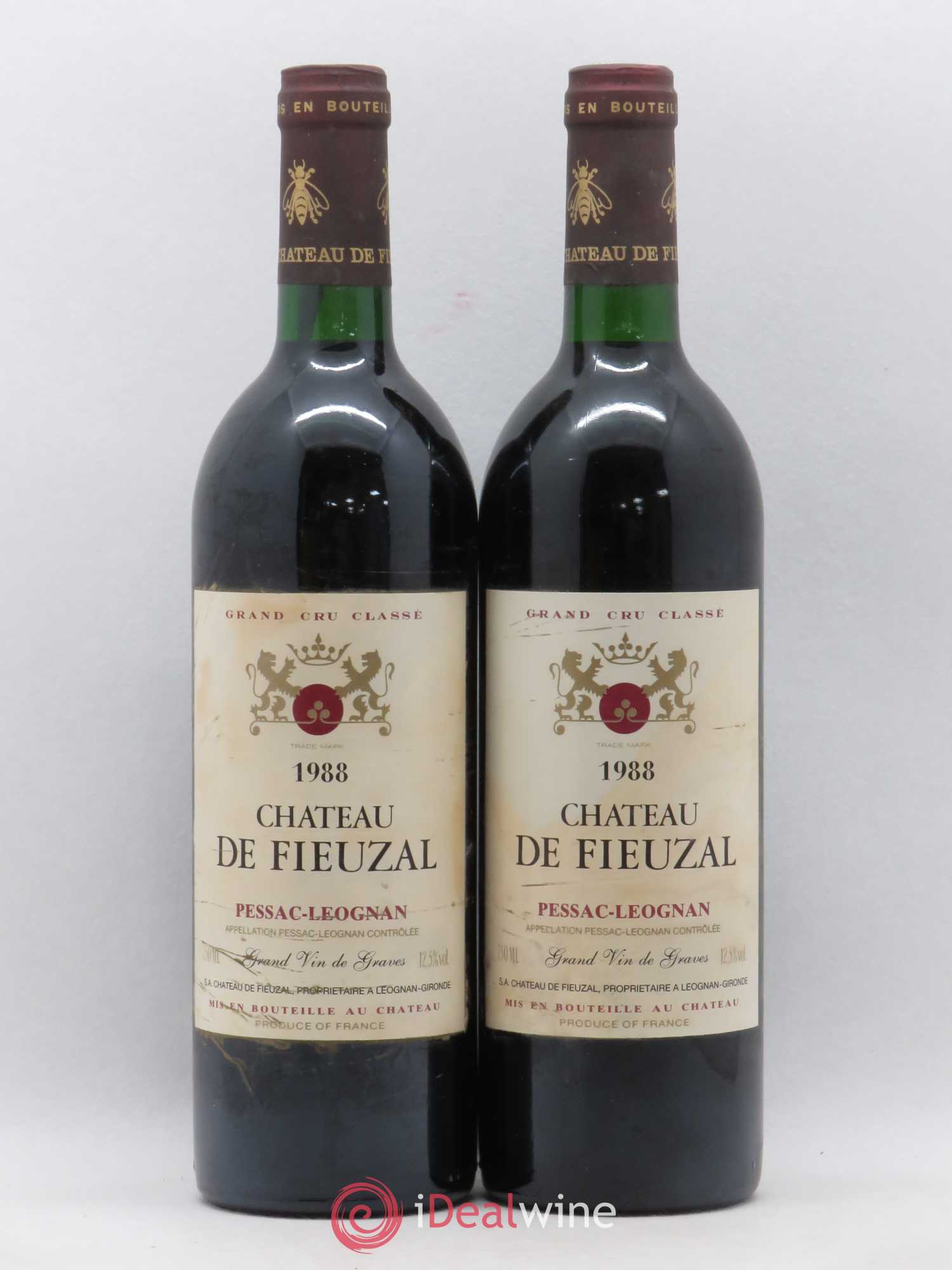 Château de Fieuzal Cru Classé de Graves 1988 - Lot de 2 bouteilles - 0
