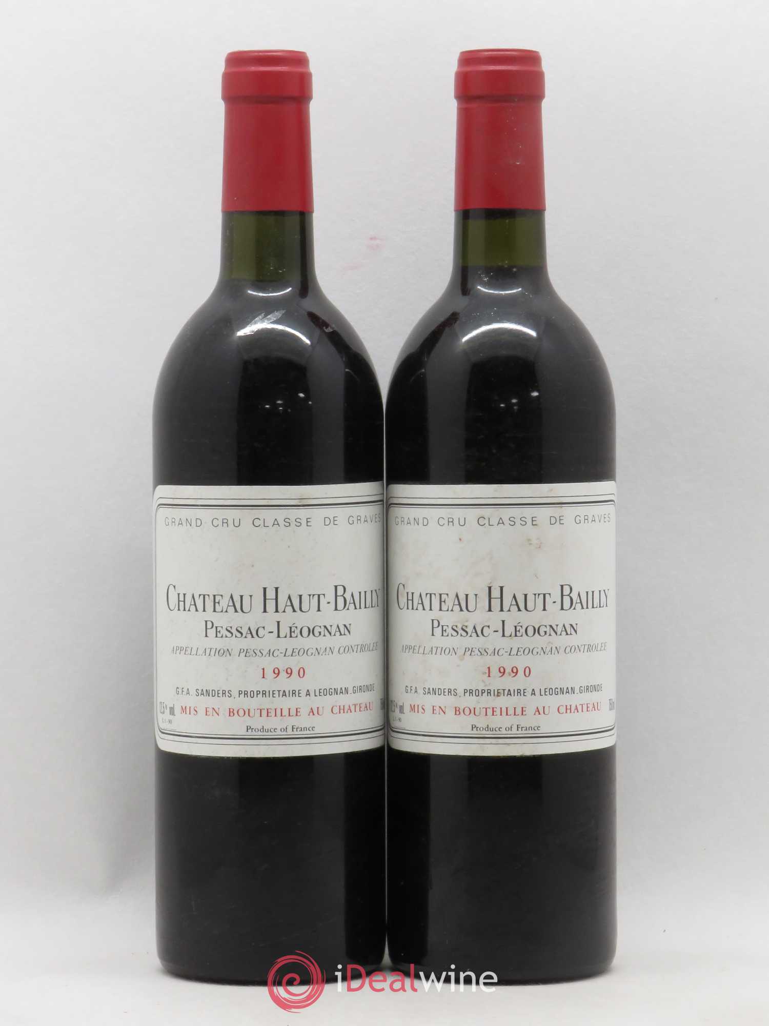 Château Haut-Bailly Cru Classé de Graves 1990 - Lot de 2 bouteilles - 0