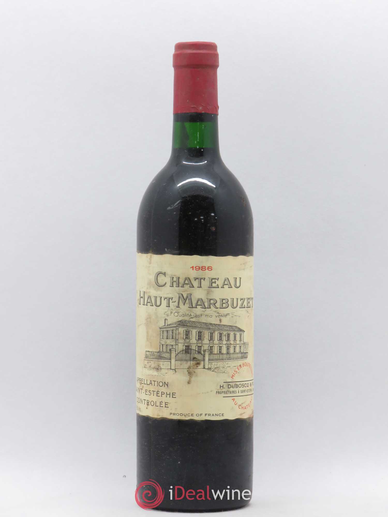 Château Haut Marbuzet 1986 - Lot de 1 bouteille - 0