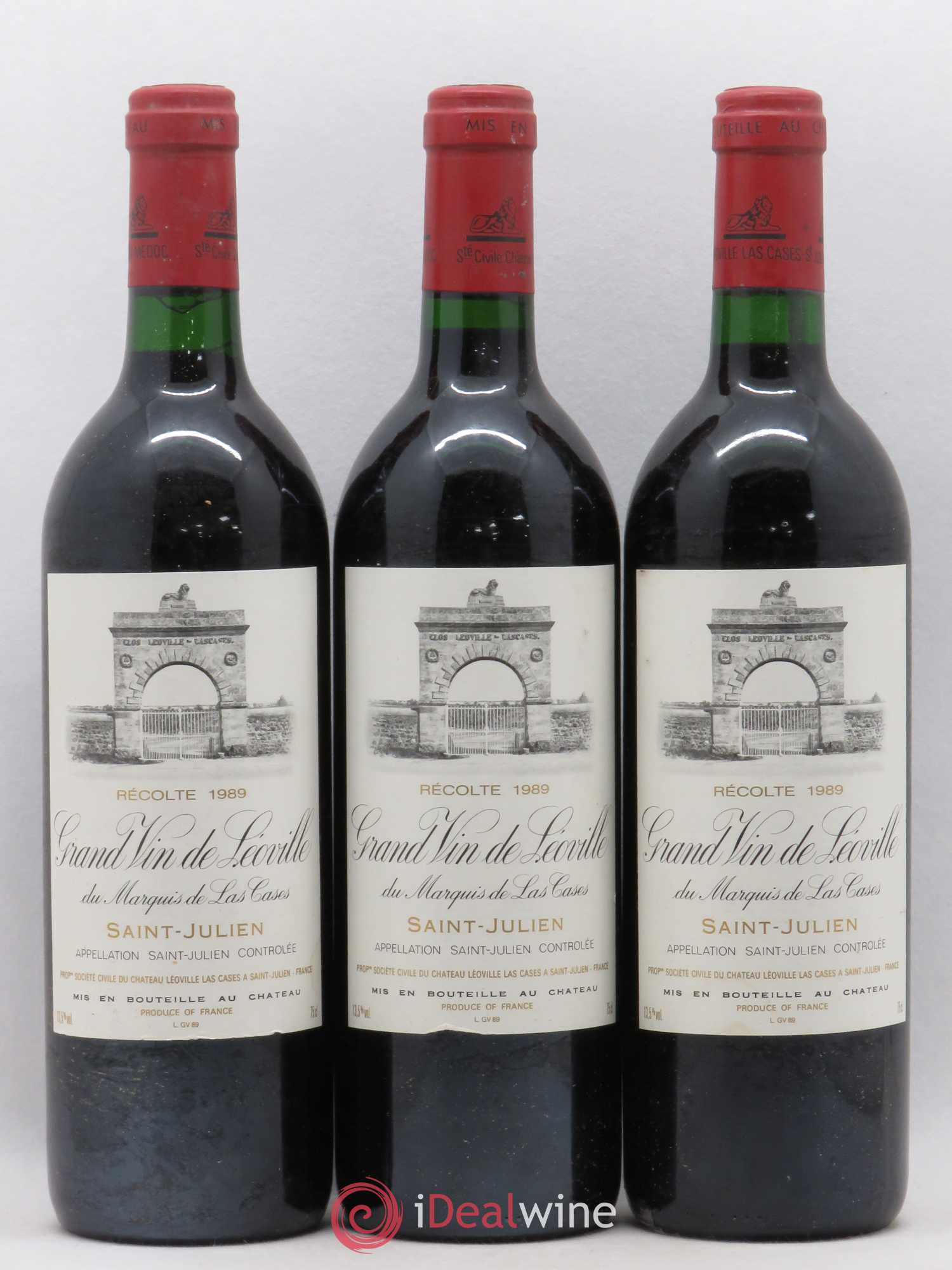 Château Léoville Las Cases 2ème Grand Cru Classé 1989 - Lot de 3 bouteilles - 0