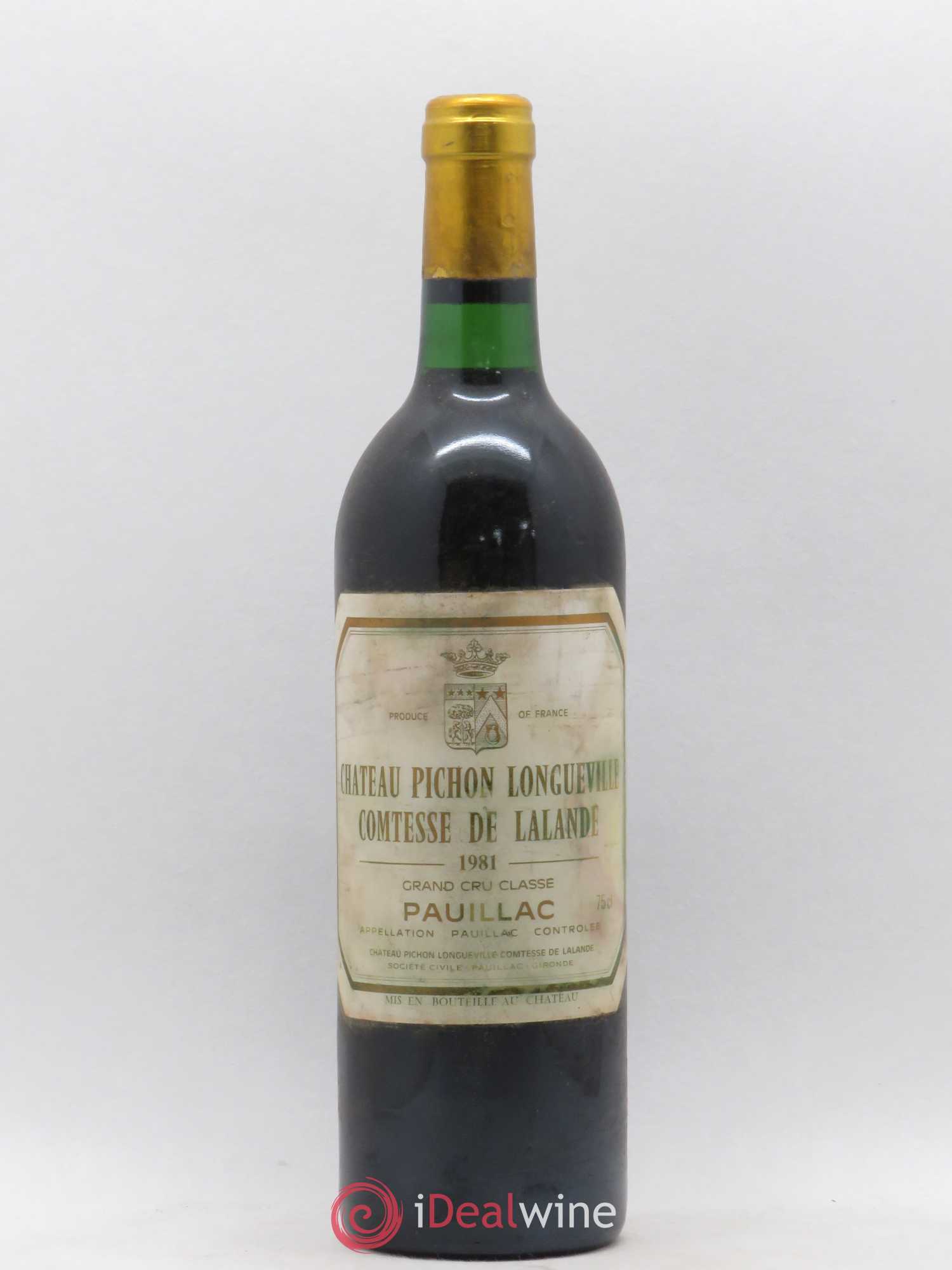 Château Pichon Longueville Comtesse de Lalande 2ème Grand Cru Classé 1981 - Lot de 1 bouteille - 0