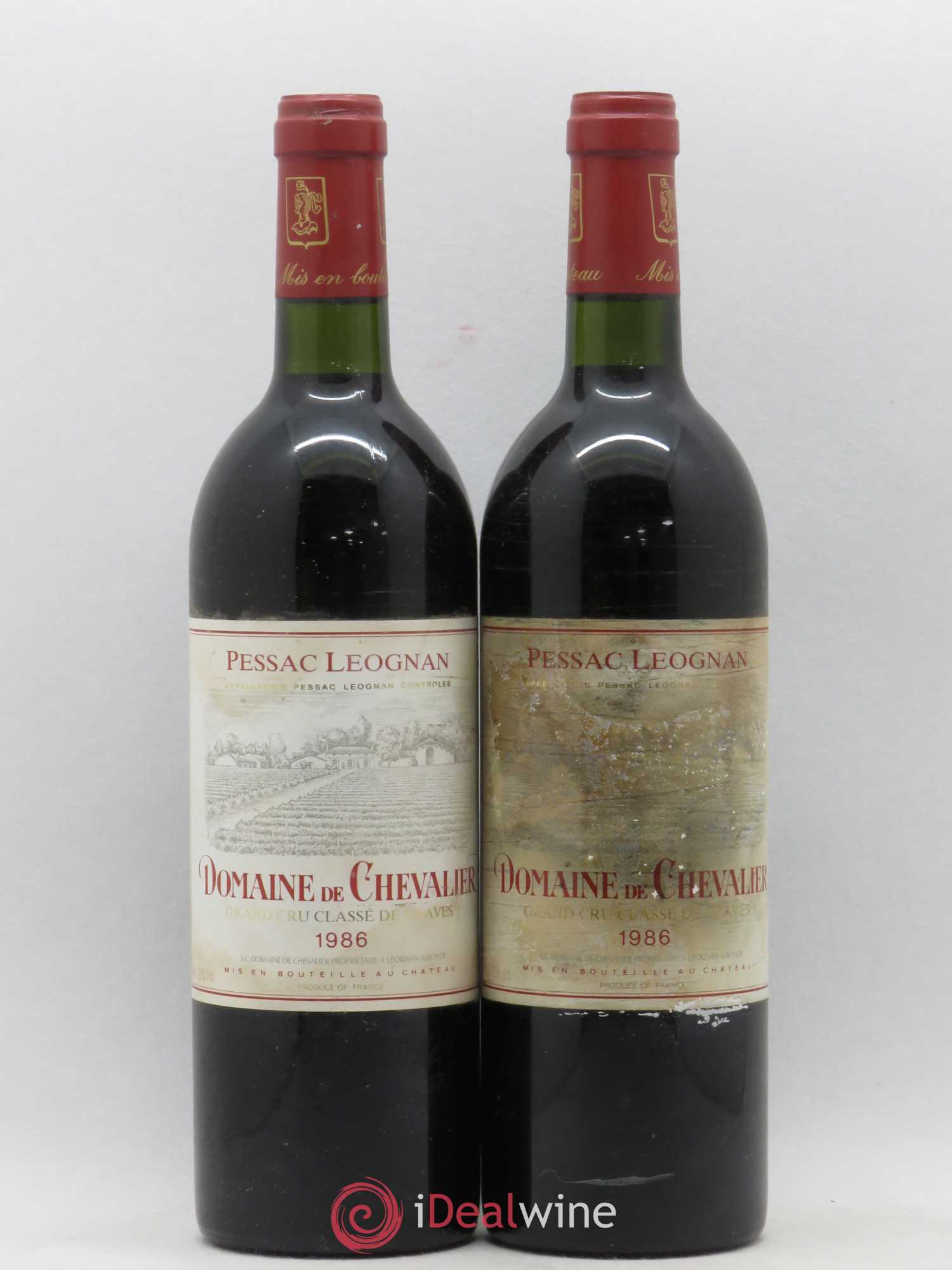 Domaine de Chevalier Cru Classé de Graves 1986 - Lot de 2 bouteilles - 0