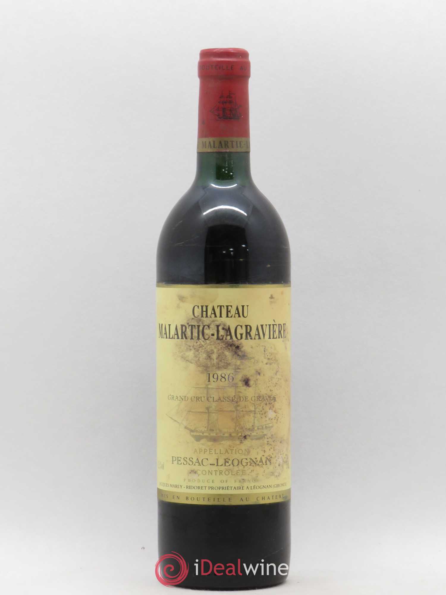 Château Malartic-Lagravière Cru Classé de Graves 1986 - Lotto di 1 bottiglia - 0
