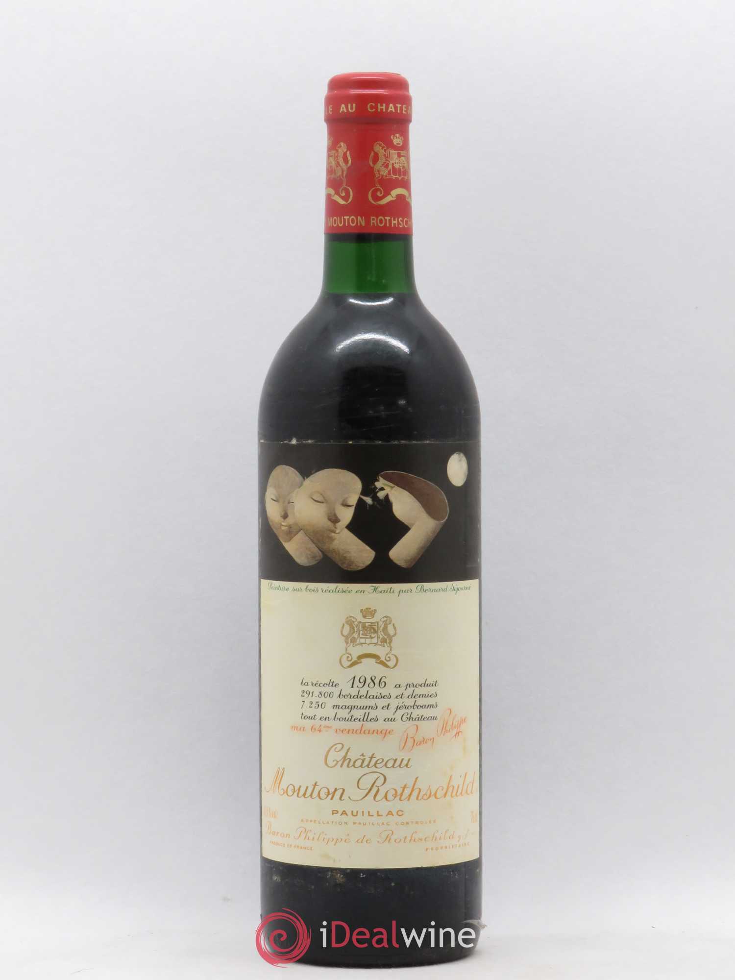 Château Mouton Rothschild 1er Grand Cru Classé 1986 - Lot de 1 bouteille - 0