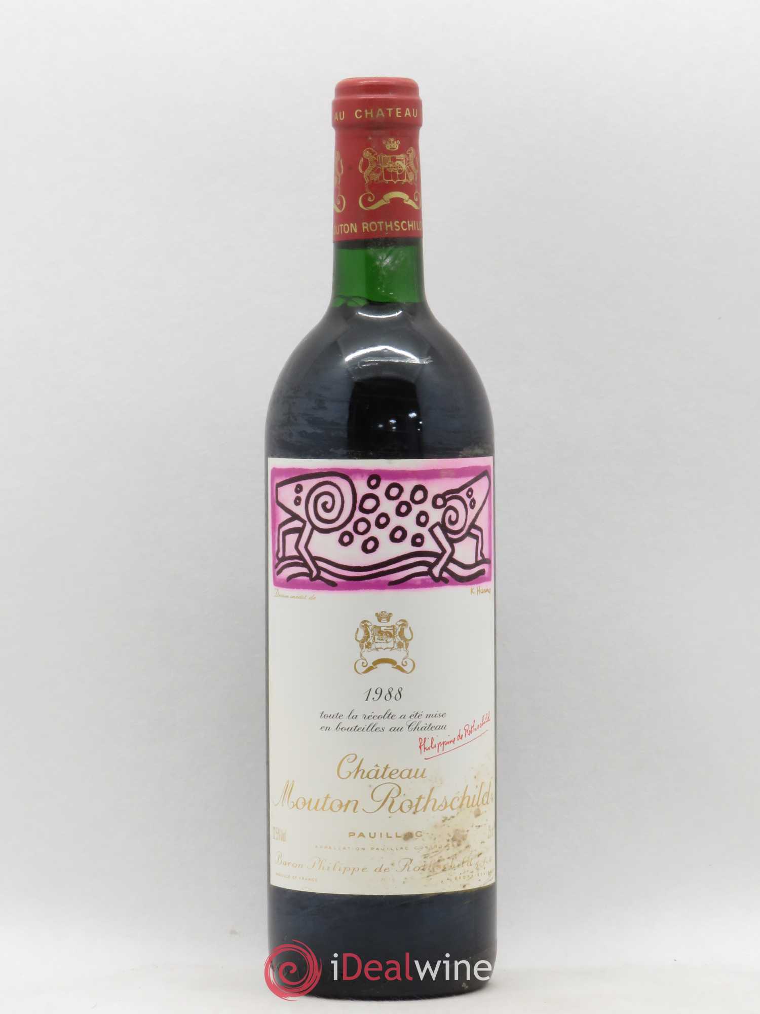 Château Mouton Rothschild 1er Grand Cru Classé 1988 - Lot de 1 bouteille - 0