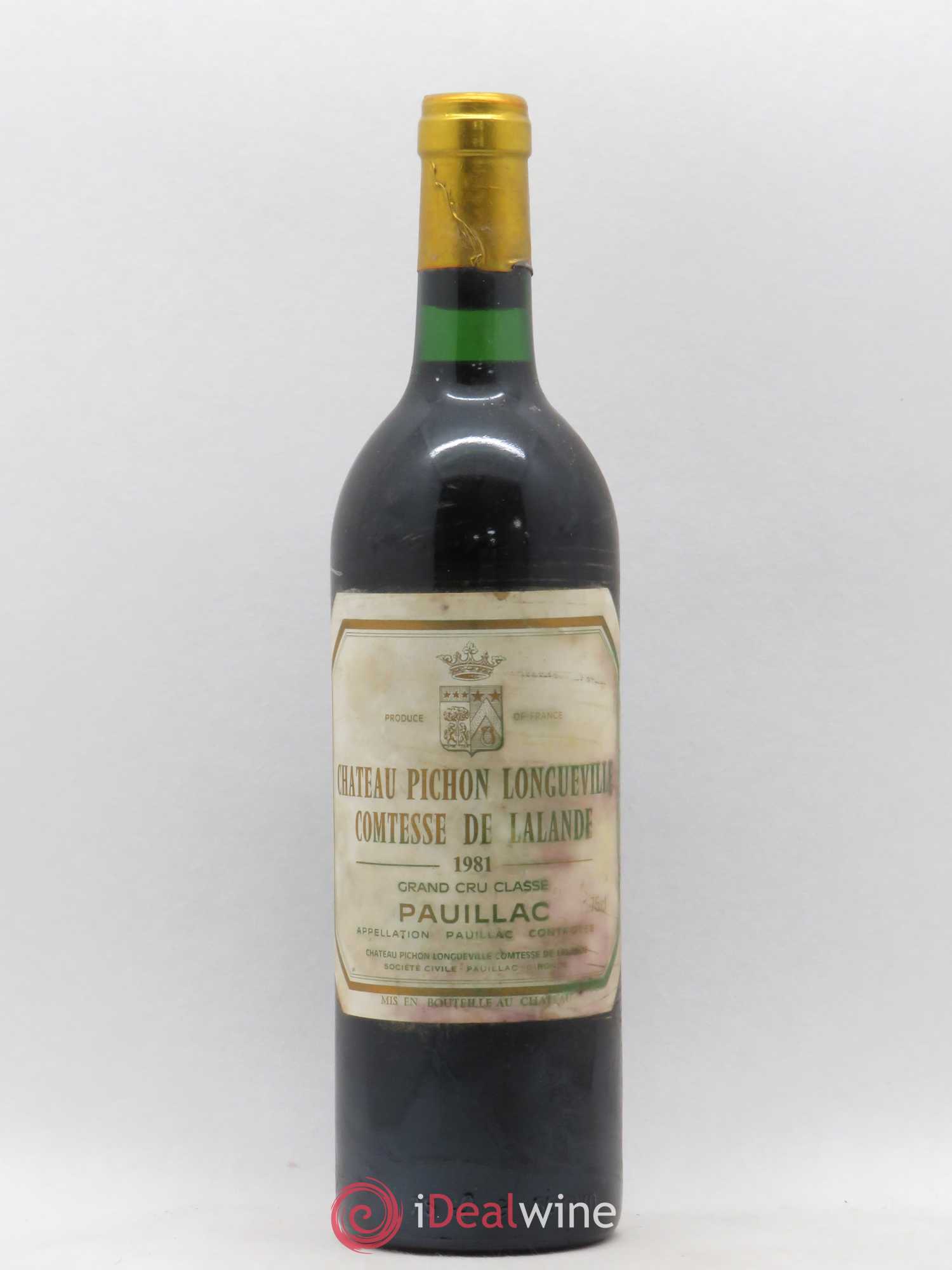Château Pichon Longueville Comtesse de Lalande 2ème Grand Cru Classé 1981 - Lot de 1 bouteille - 0