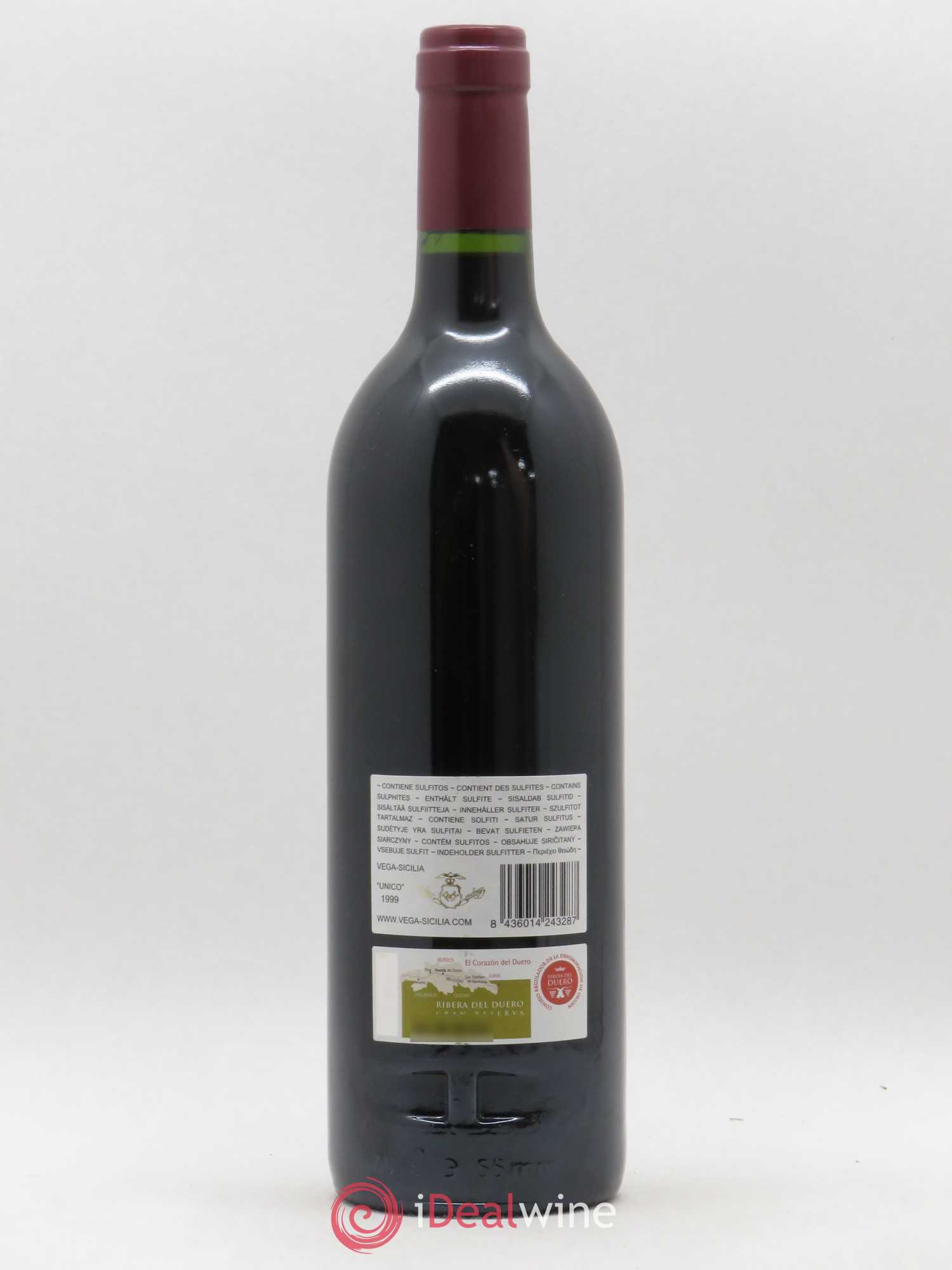 Ribera Del Duero DO Vega Sicilia Unico Famille Alvarez 1999 - Lot de 1 bouteille - 1