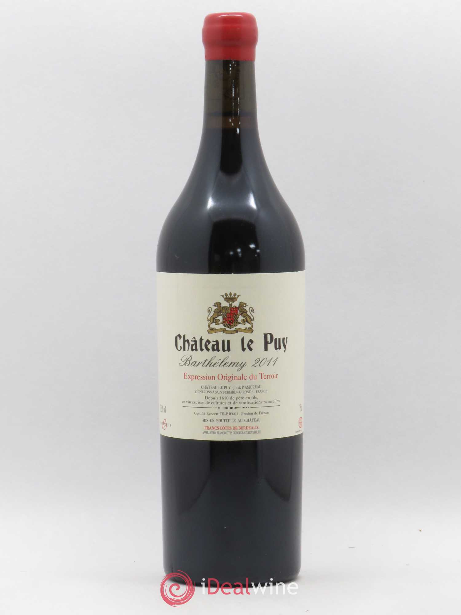 Le Puy - Cuvée Barthélemy 2011 - Lot de 1 bouteille - 0