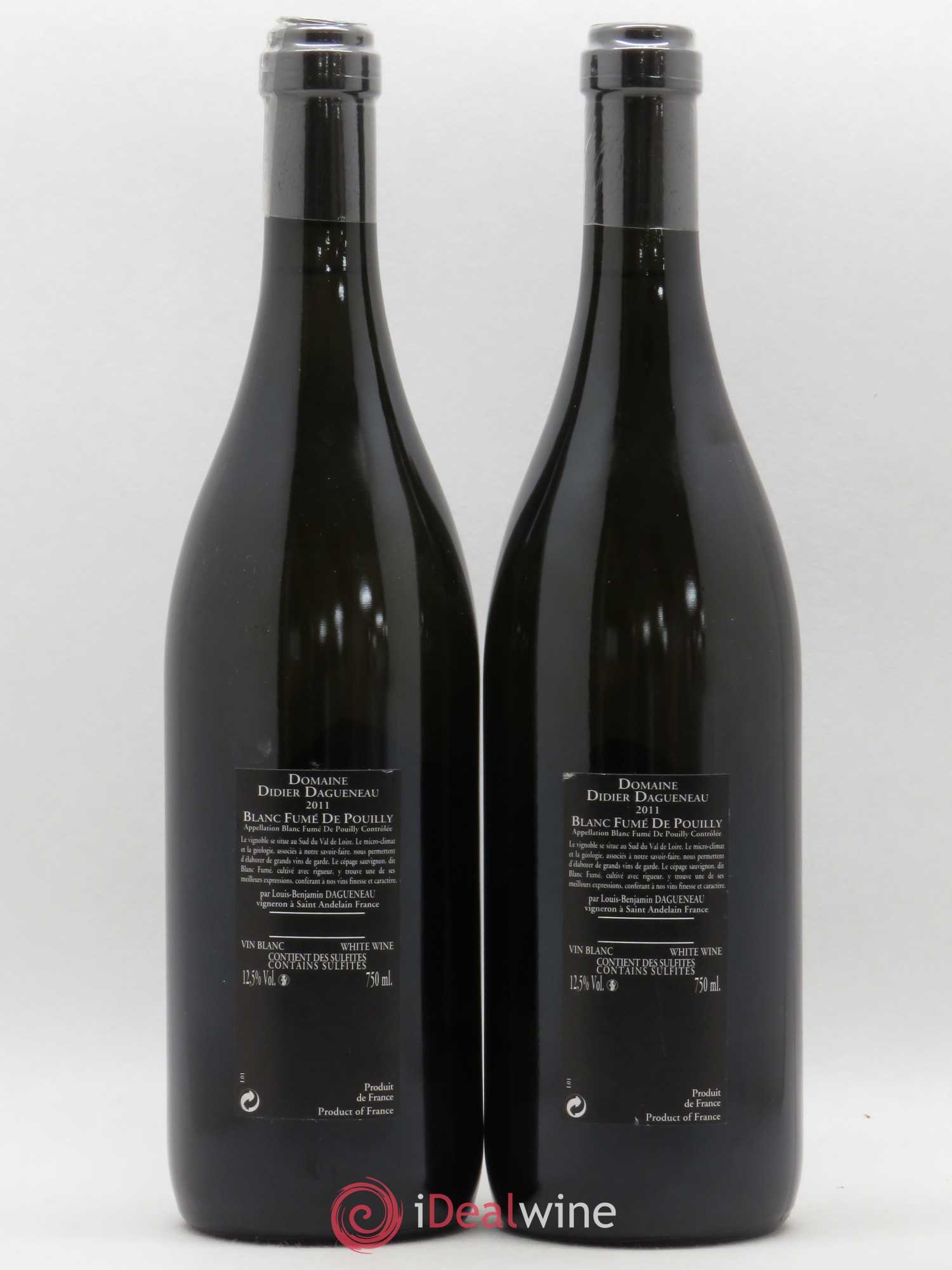 Vin de France (anciennement Pouilly-Fumé) Silex Dagueneau (Domaine Didier - Louis-Benjamin) 2011 - Lot de 2 bouteilles - 1