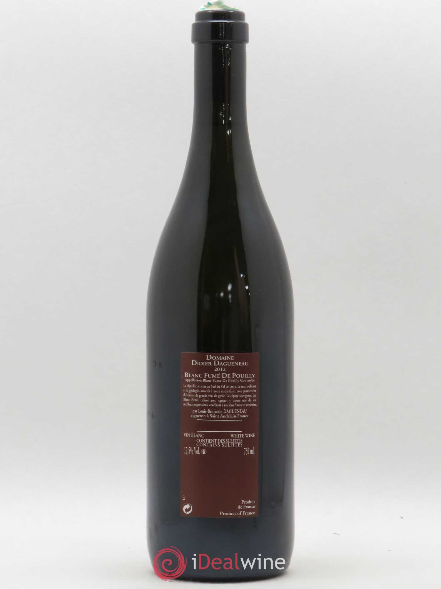 Vin de France (anciennement Pouilly-Fumé) Pur Sang Dagueneau (Domaine Didier - Louis-Benjamin) 2012 - Lot de 1 bouteille - 1