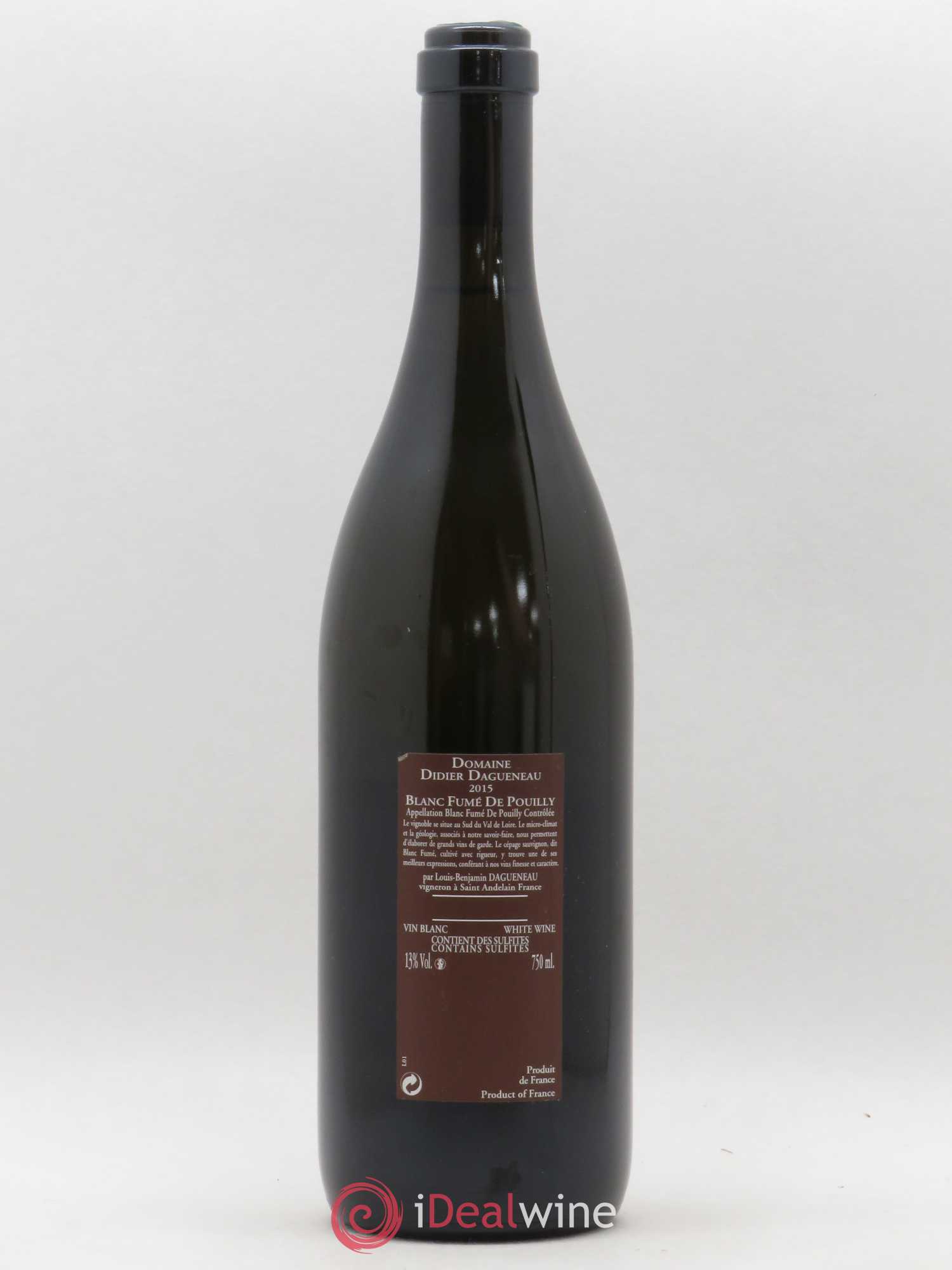Vin de France (anciennement Pouilly-Fumé) Pur Sang Dagueneau (Domaine Didier - Louis-Benjamin) 2015 - Lot de 1 bouteille - 1