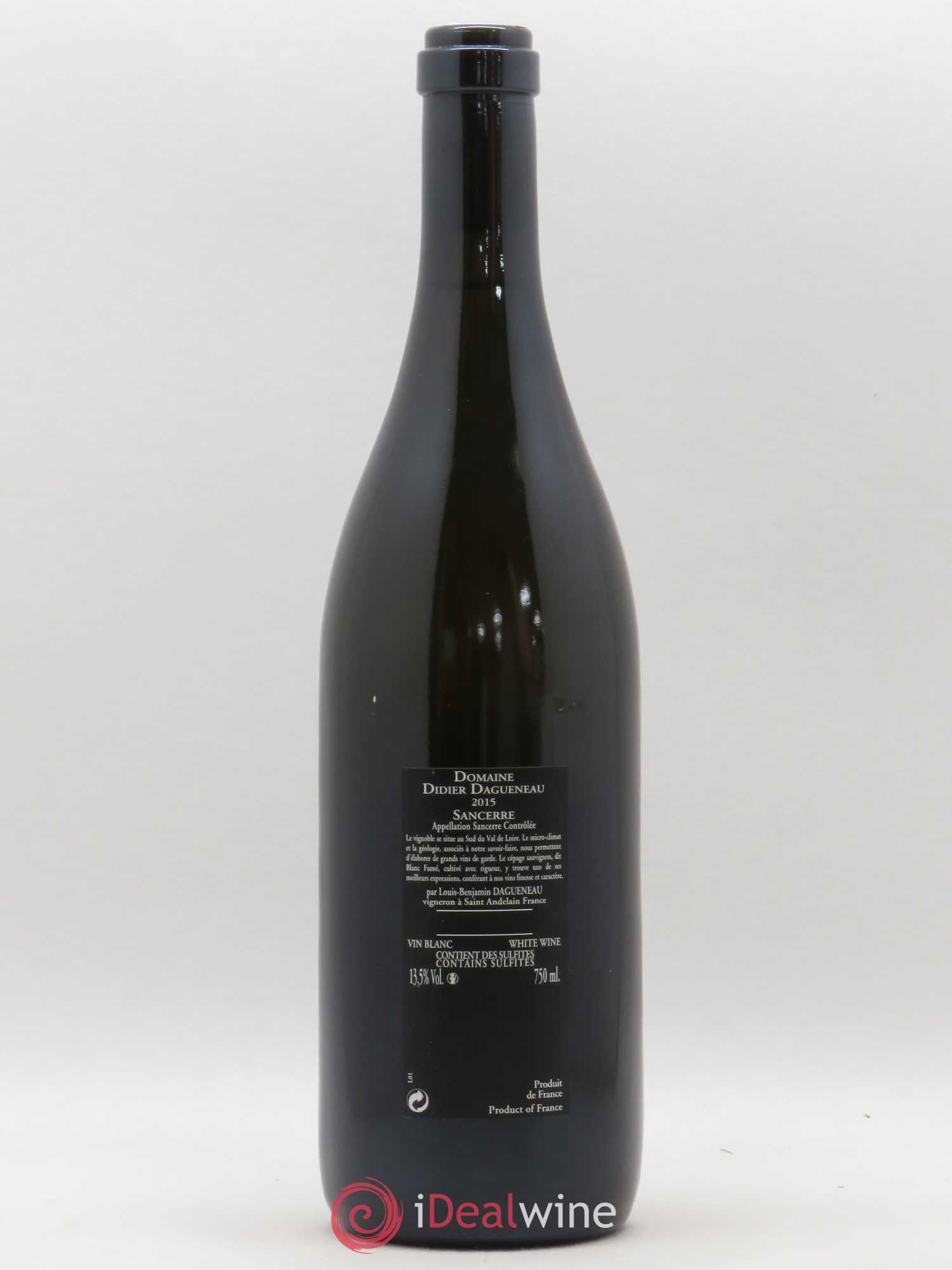 Sancerre Le Mont Damné Chavignol Dagueneau (Domaine Didier - Louis-Benjamin) 2015 - Lot de 1 bouteille - 1