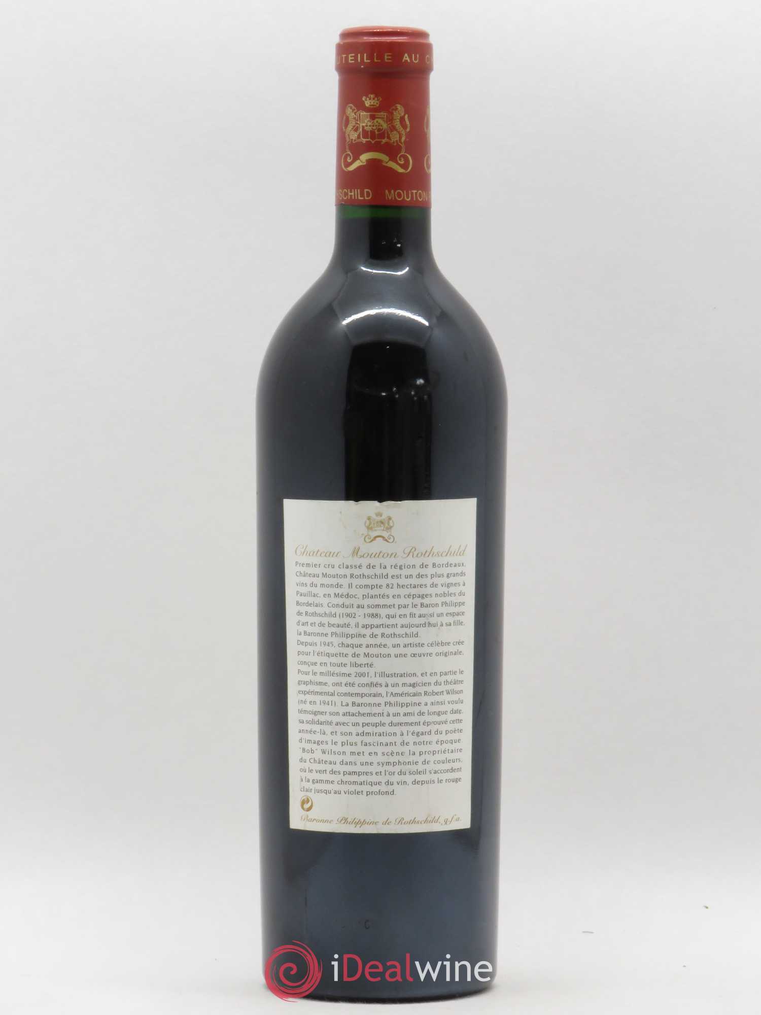 Château Mouton Rothschild 1er Grand Cru Classé 2001 - Lot de 1 bouteille - 1