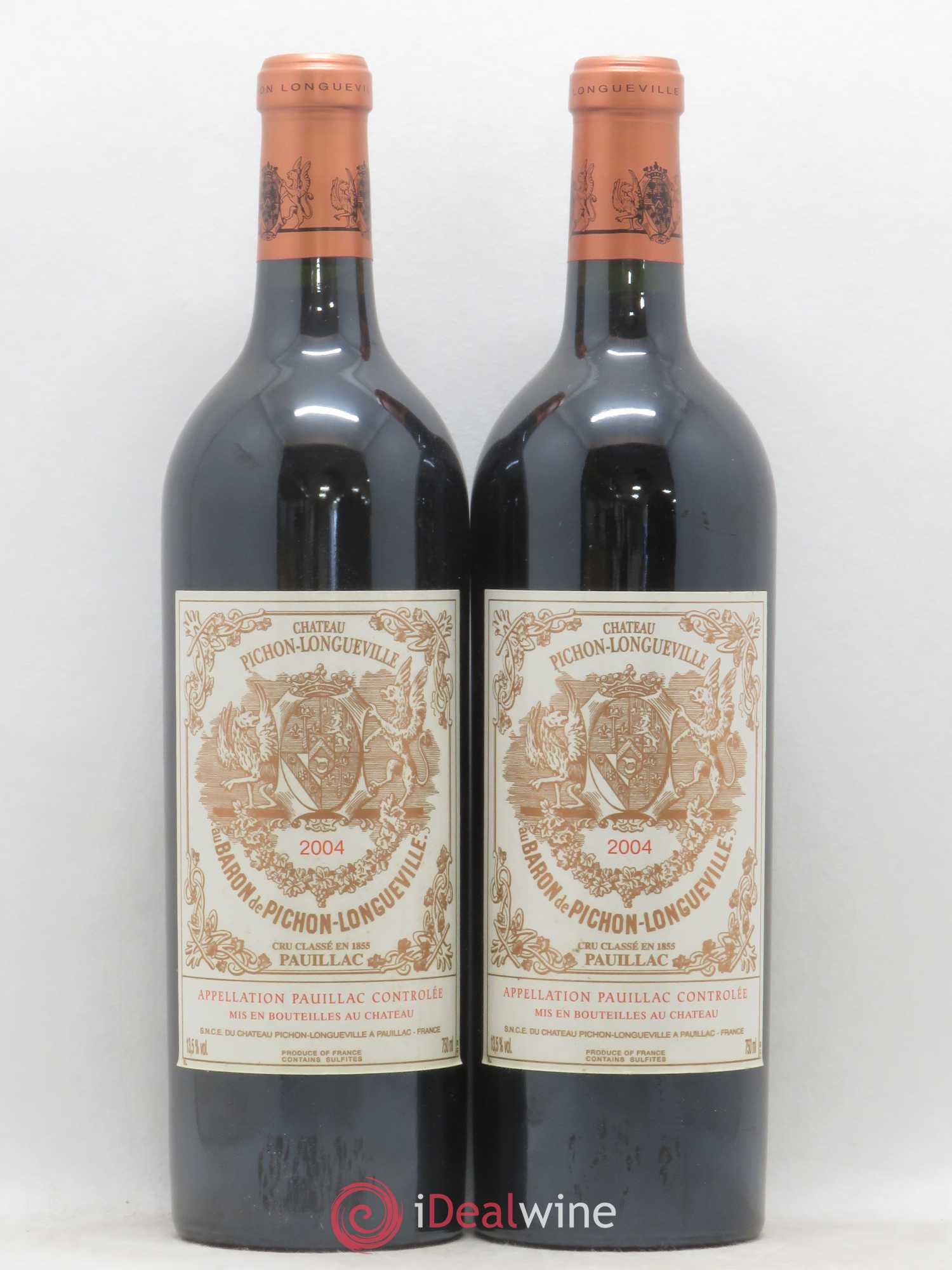 Pichon Longueville Baron 2ème Grand Cru Classé 2004 - Lot de 2 bouteilles - 0