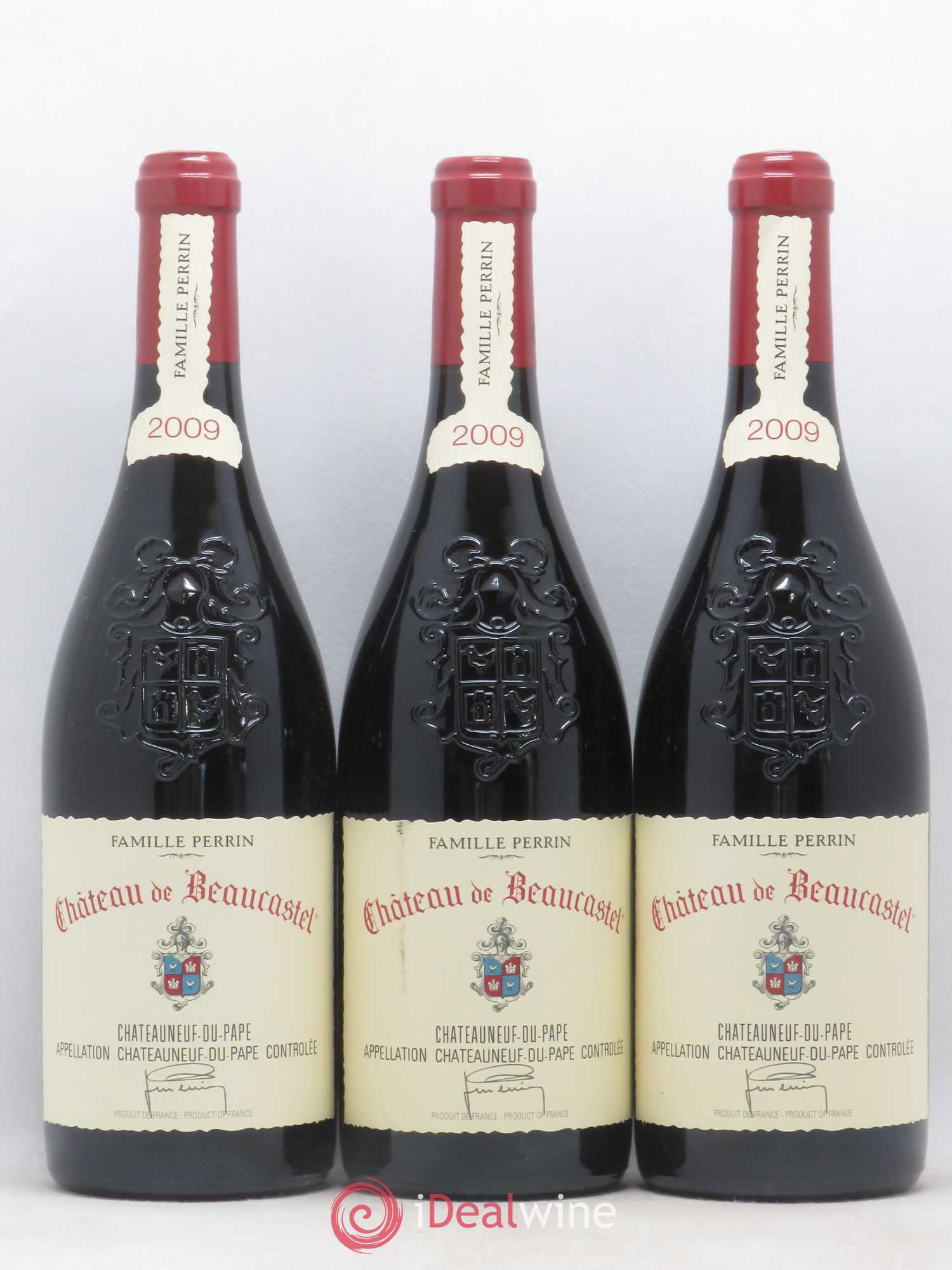 Châteauneuf-du-Pape Château de Beaucastel Famille Perrin 2009 - Lot de 3 bouteilles - 0