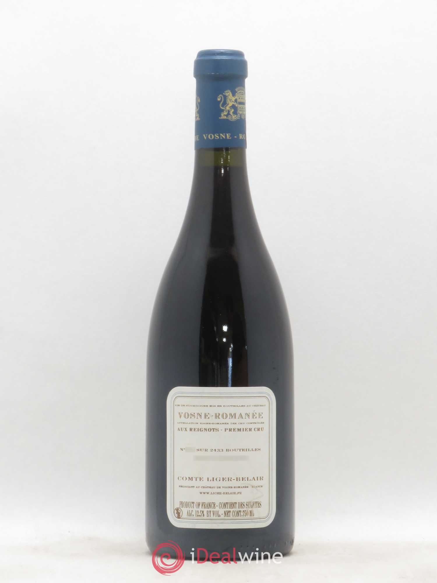 Vosne-Romanée 1er Cru Aux Reignots Ch. de Vosne-Romanée Comte Liger-Belair (Domaine du) 2007 - Lot de 1 bouteille - 1