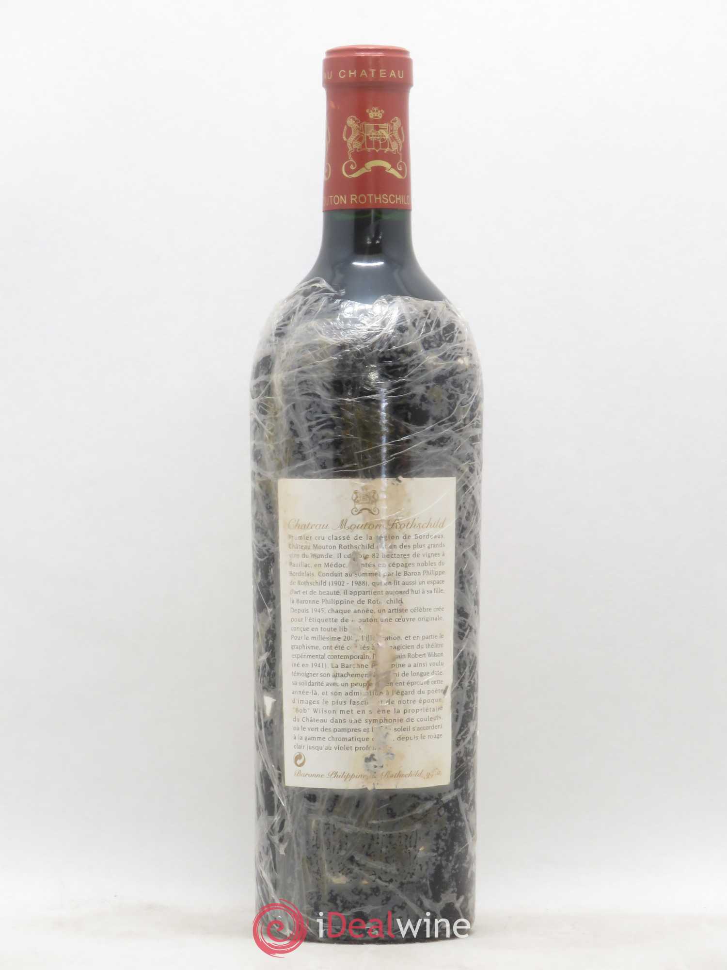 Château Mouton Rothschild 1er Grand Cru Classé 2001 - Lot de 1 bouteille - 1