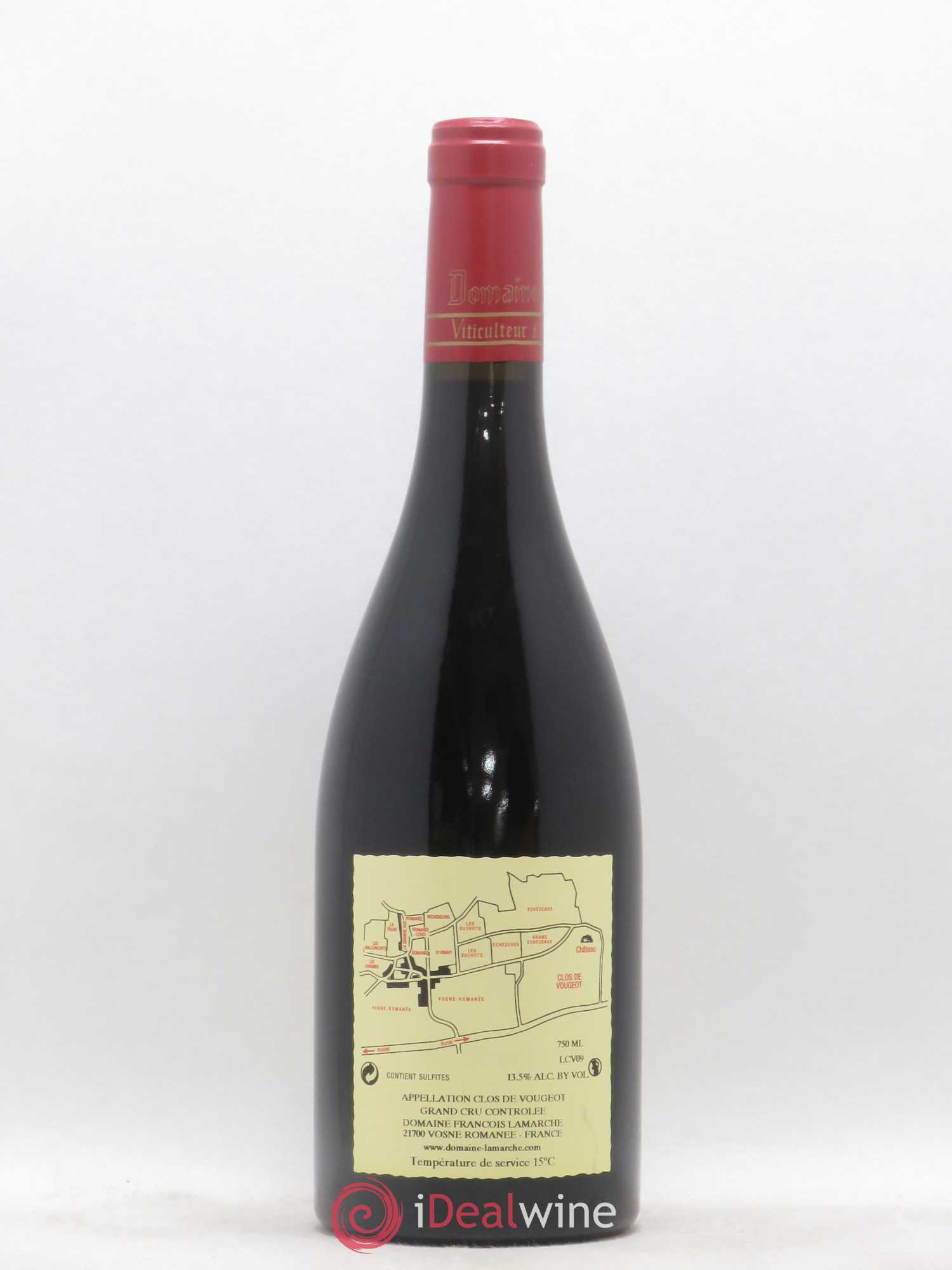 Clos de Vougeot Grand Cru Lamarche (Domaine) 2009 - Lot de 1 bouteille - 1