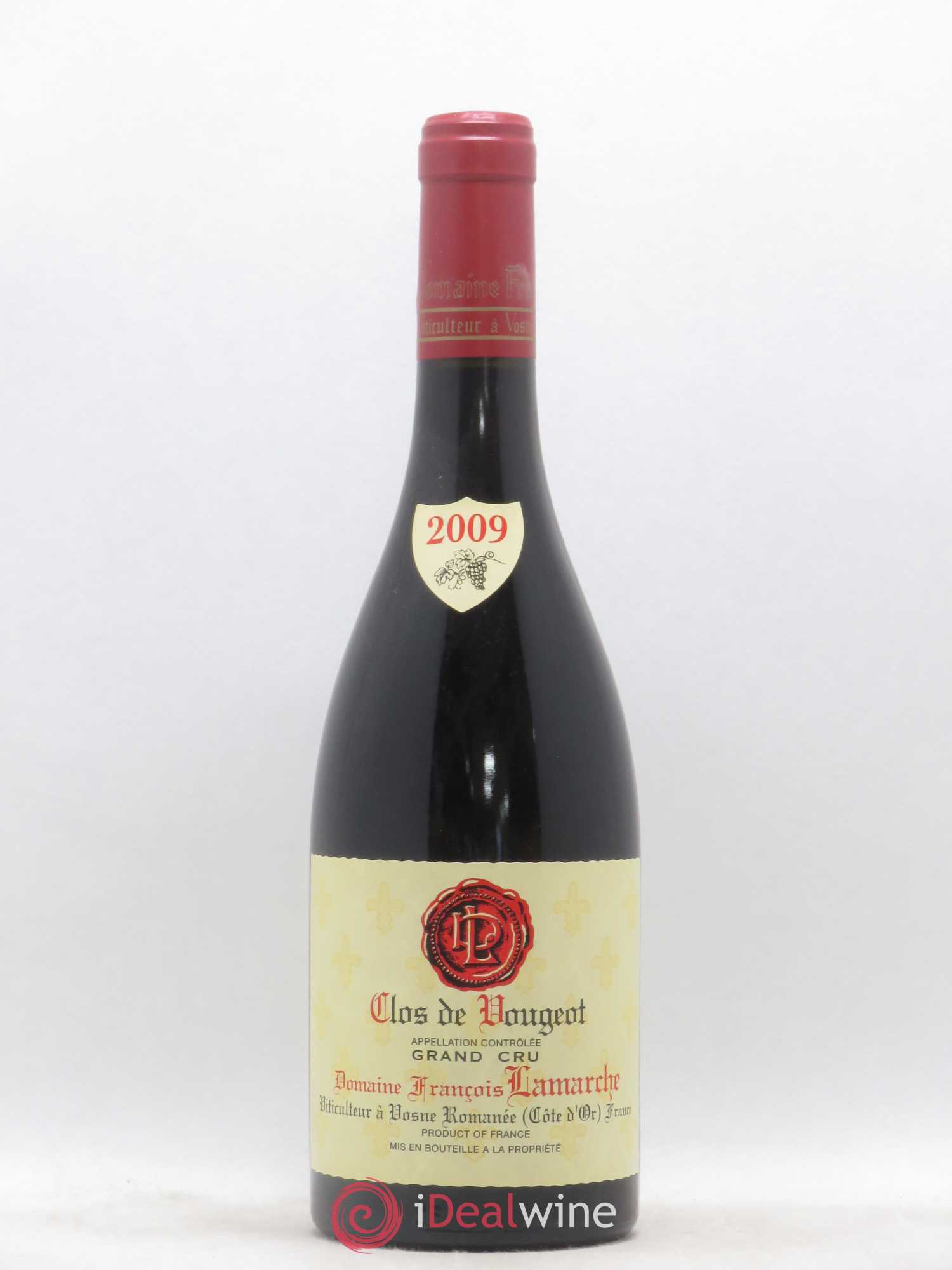 Clos de Vougeot Grand Cru Lamarche (Domaine) 2009 - Lot de 1 bouteille - 0