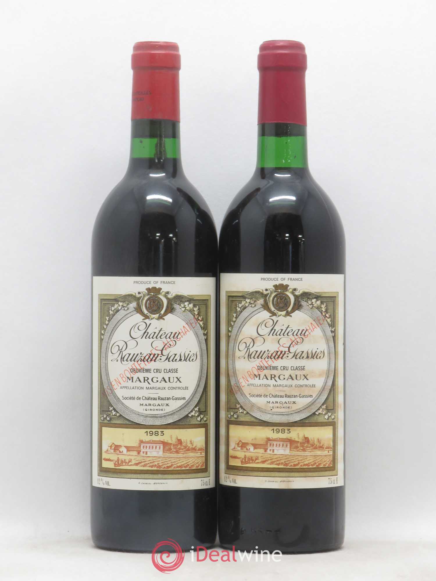 Château Rauzan-Gassies 2ème Grand Cru Classé 1983 - Lot de 2 bouteilles - 0
