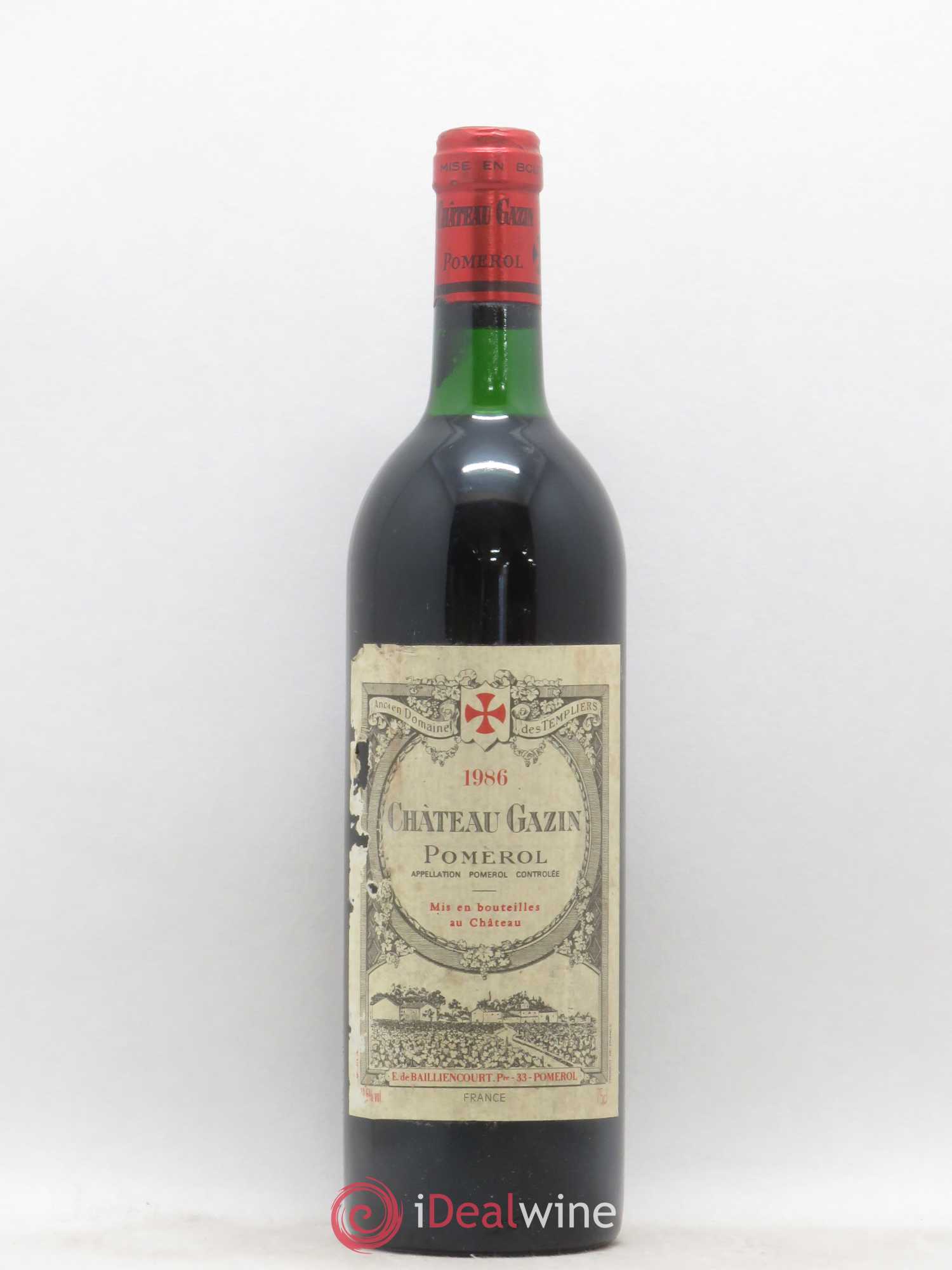 Château Gazin 1986 - Lot de 1 bouteille - 0