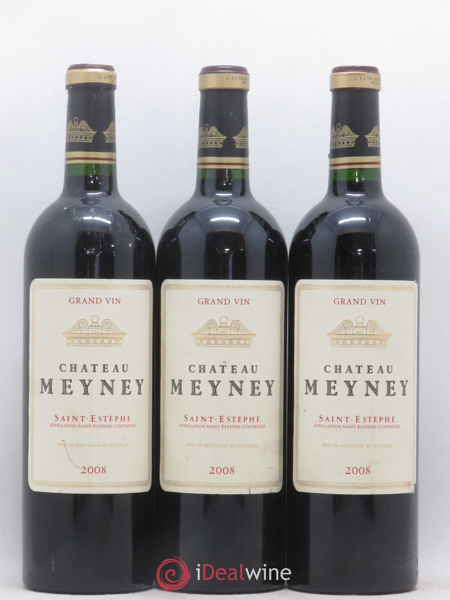 Château Meyney 2008 - Lot de 3 bouteilles - 0