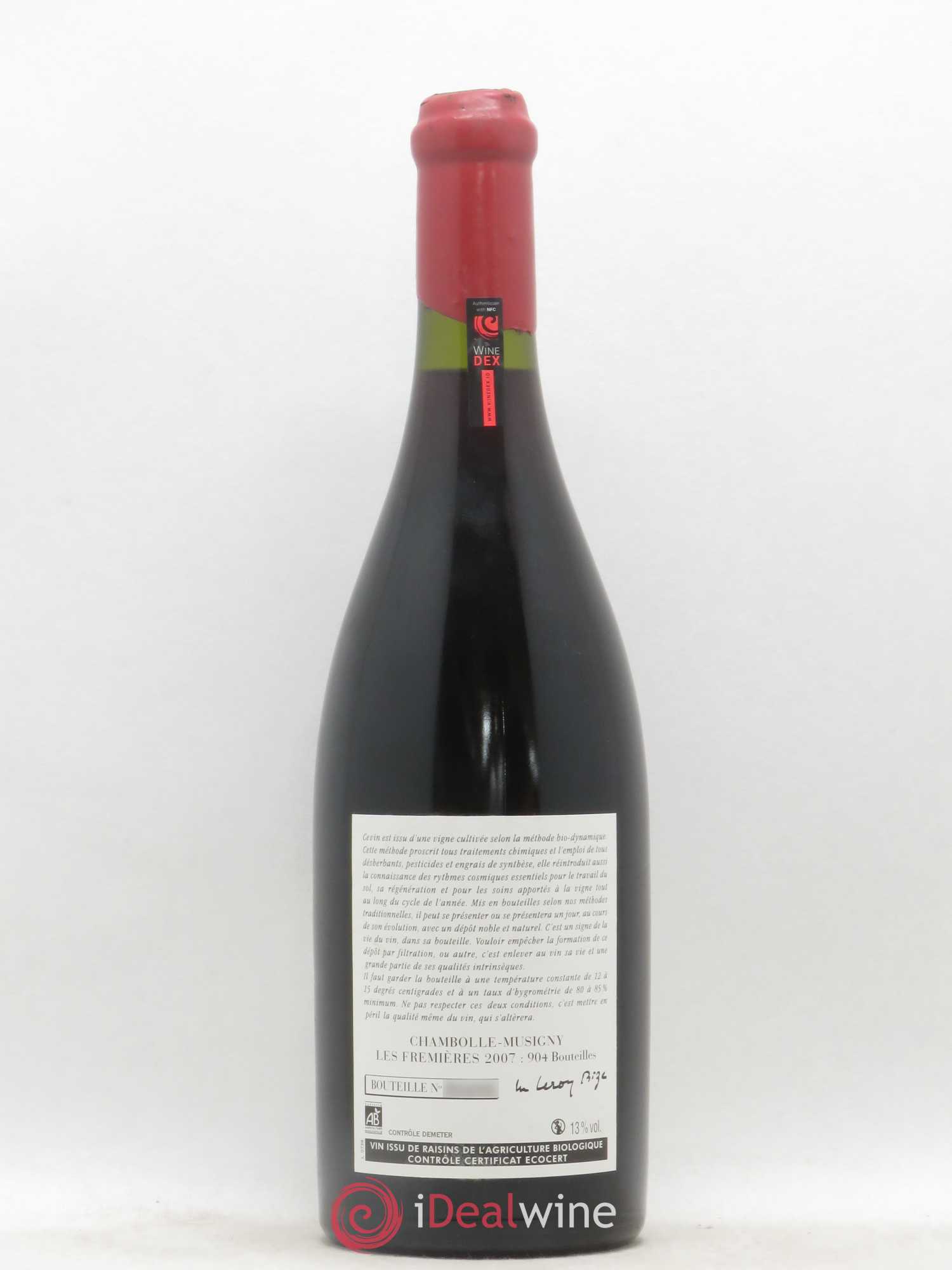 Chambolle-Musigny Les Fremières Leroy (Domaine) 2007 - Lotto di 1 bottiglia - 1