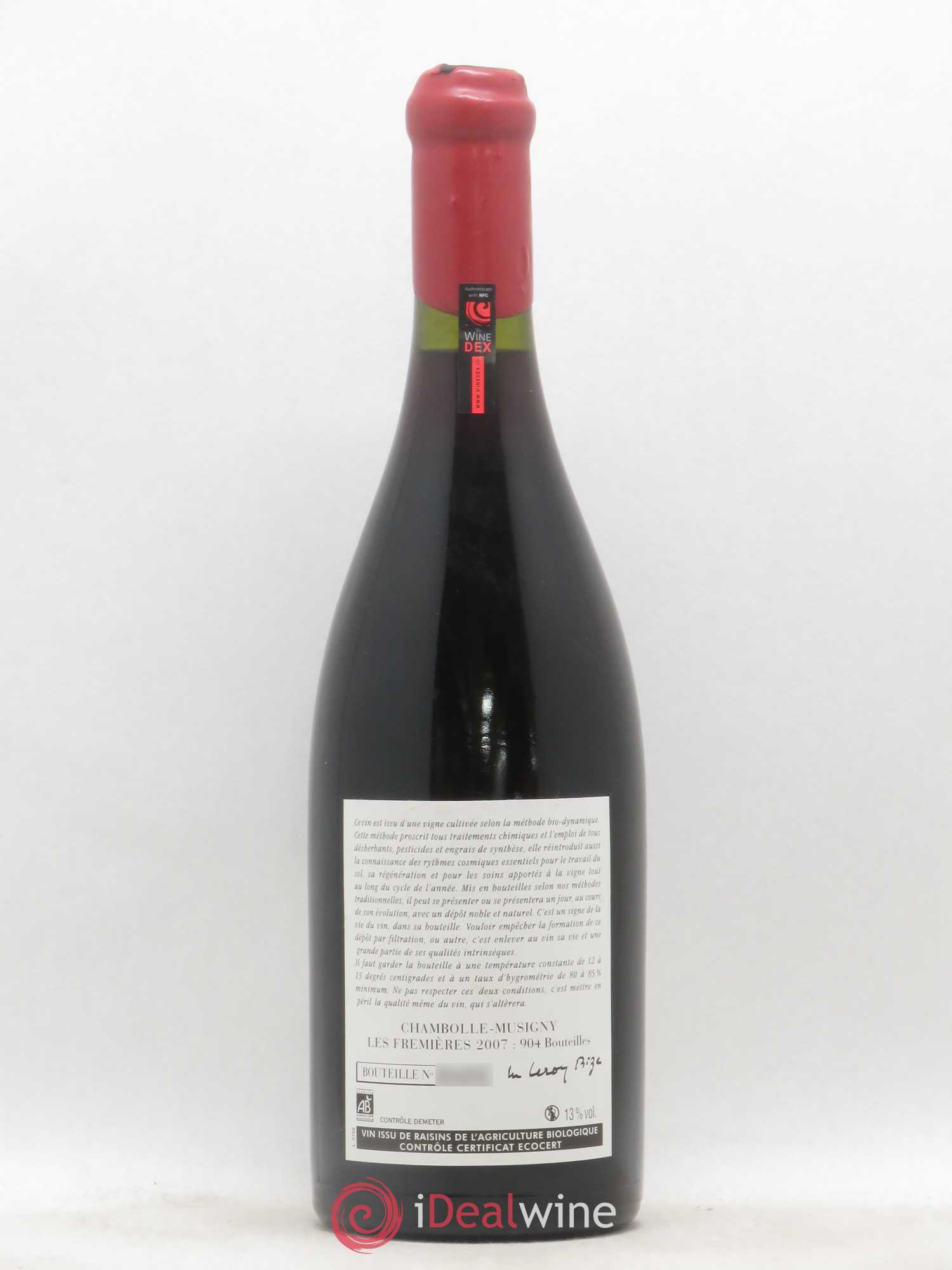 Chambolle-Musigny Les Fremières Leroy (Domaine) 2007 - Lot de 1 bouteille - 1
