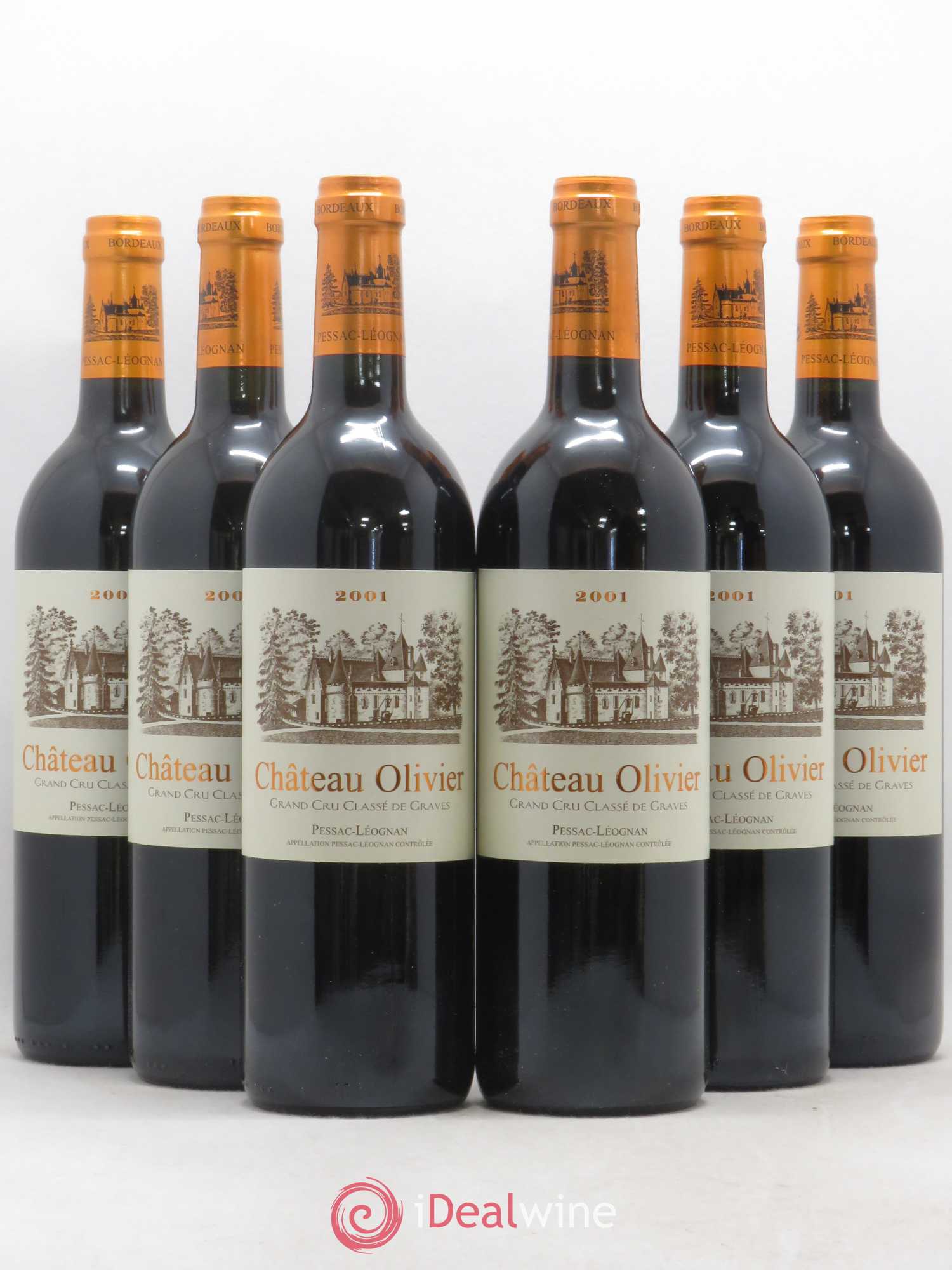 Château Olivier Cru Classé de Graves 2001 - Lot de 6 bouteilles - 0